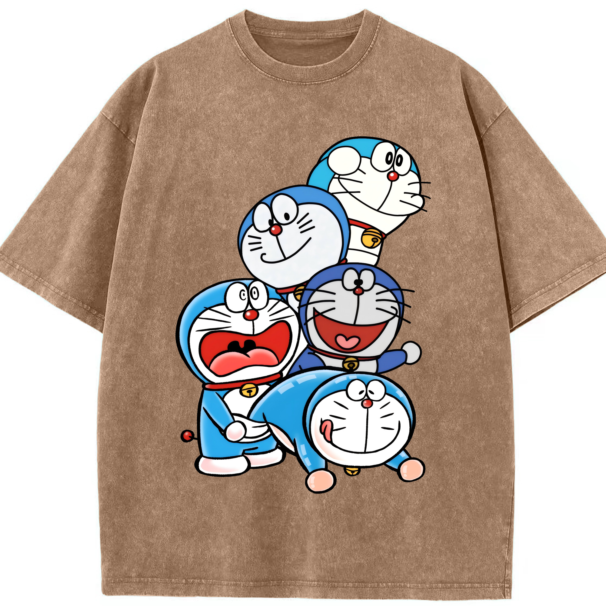 （画像用） ドラえもん Doraemon 綿100% ヴィンテージ風 半袖Tシャツ（フロントプリント）