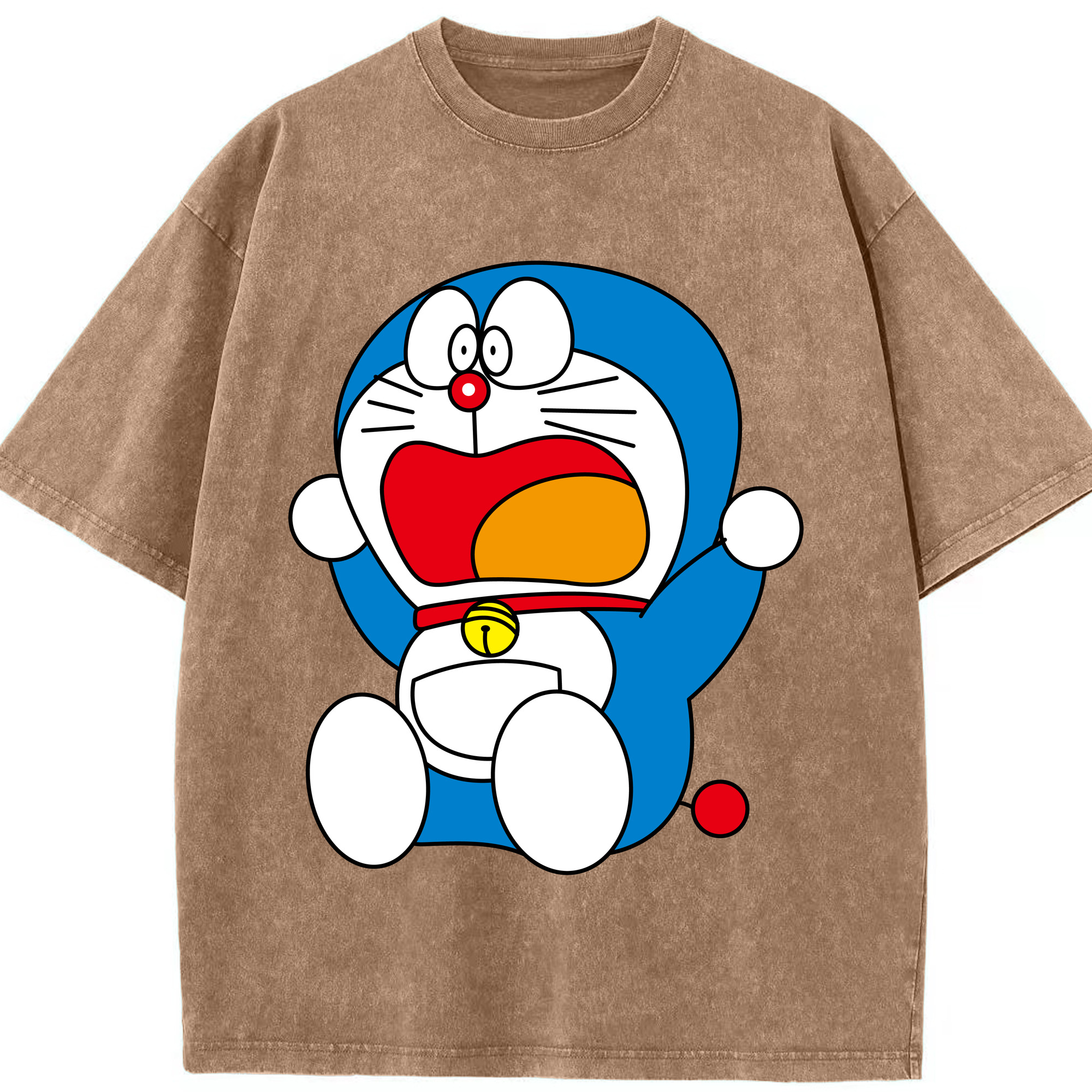 （画像用） ドラえもん Doraemon 綿100% ヴィンテージ風 半袖Tシャツ（フロントプリント）