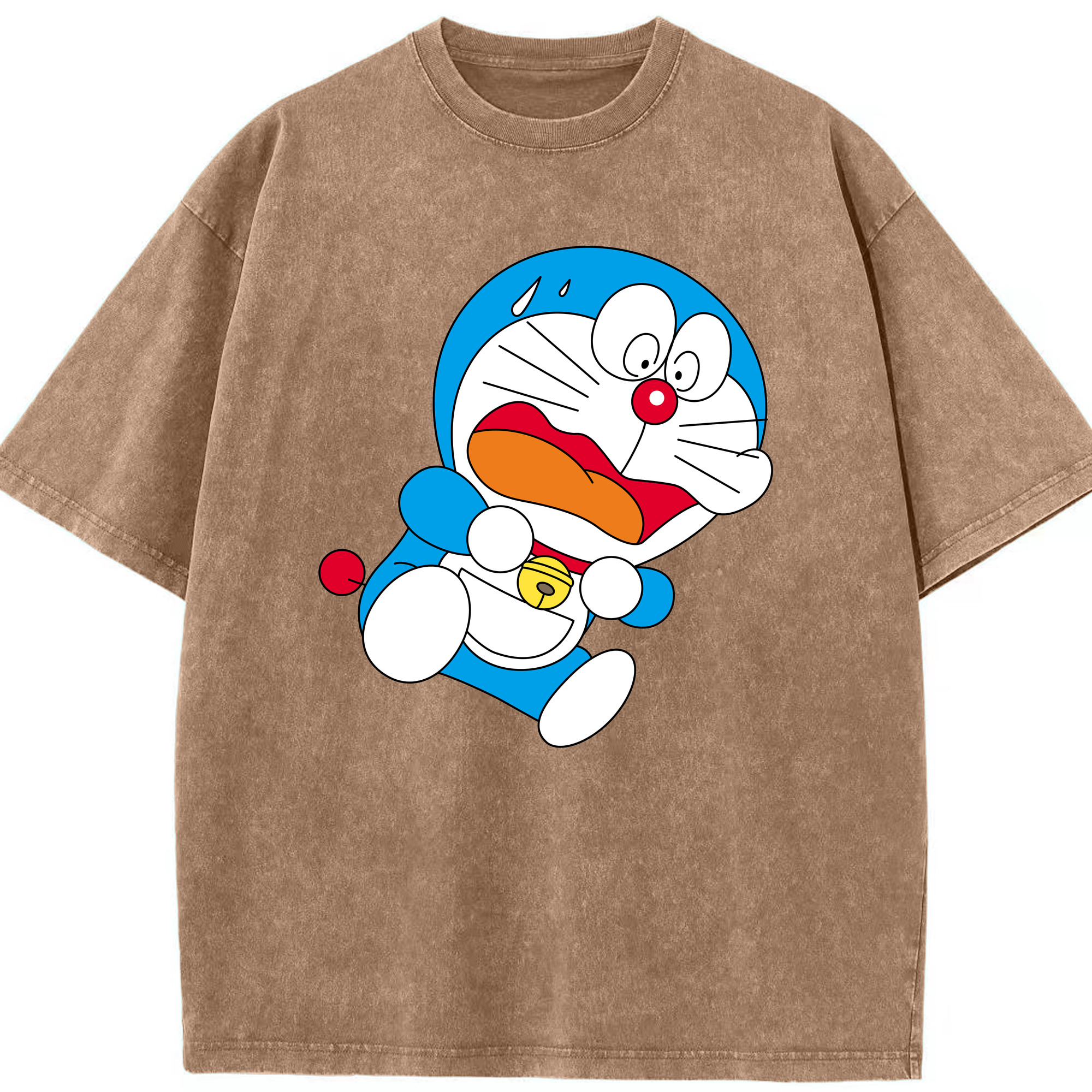 （画像用） ドラえもん Doraemon 綿100% ヴィンテージ風 半袖Tシャツ（フロントプリント）