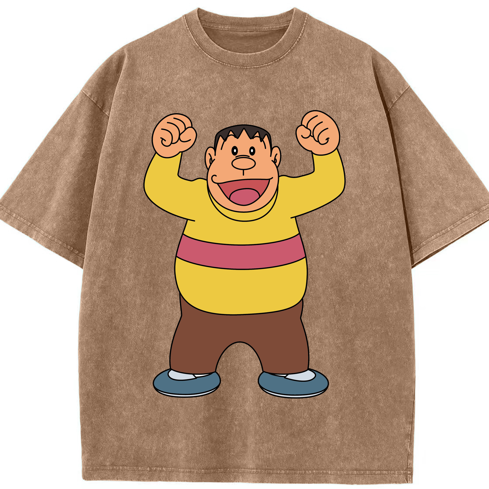 （画像用） ドラえもん 剛田武 Doraemon Gouta Takeshi 綿100% ヴィンテージ風 半袖Tシャツ（フロントプリント）