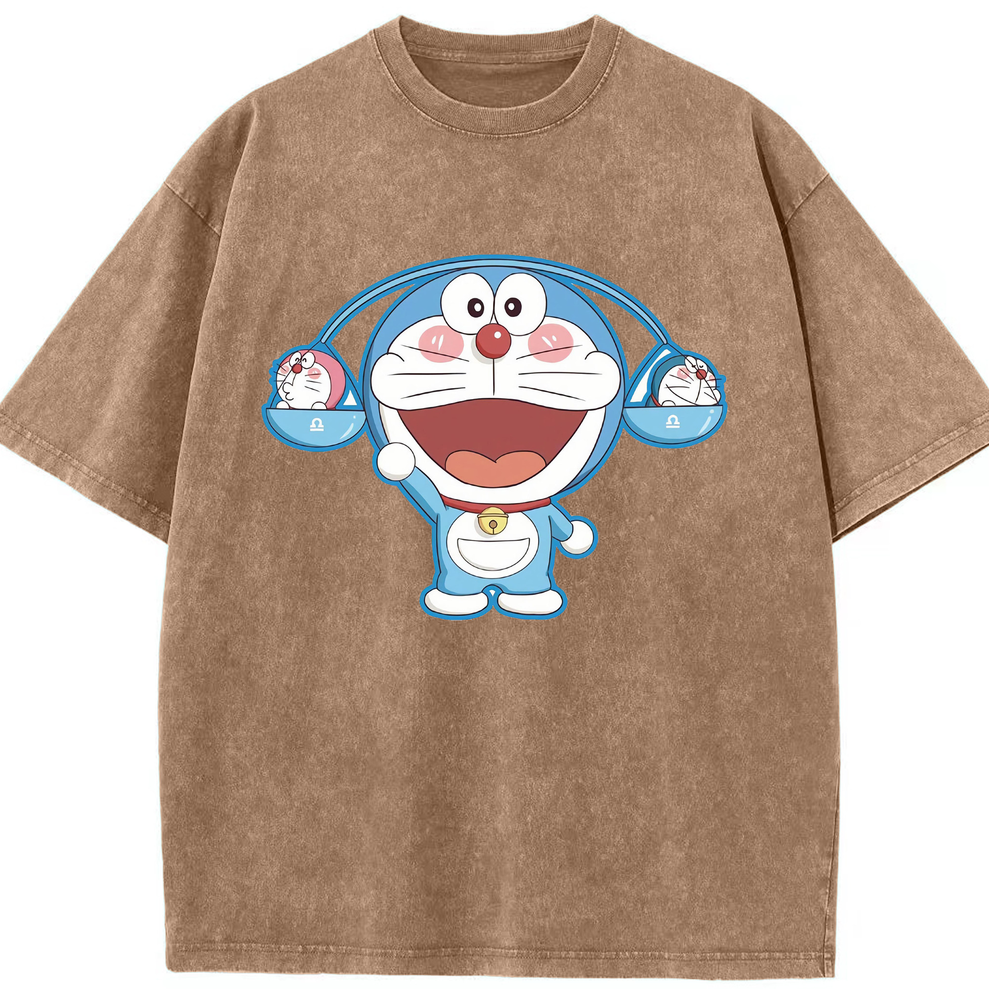 （画像用） ドラえもん Doraemon 綿100% ヴィンテージ風 半袖Tシャツ（フロントプリント）
