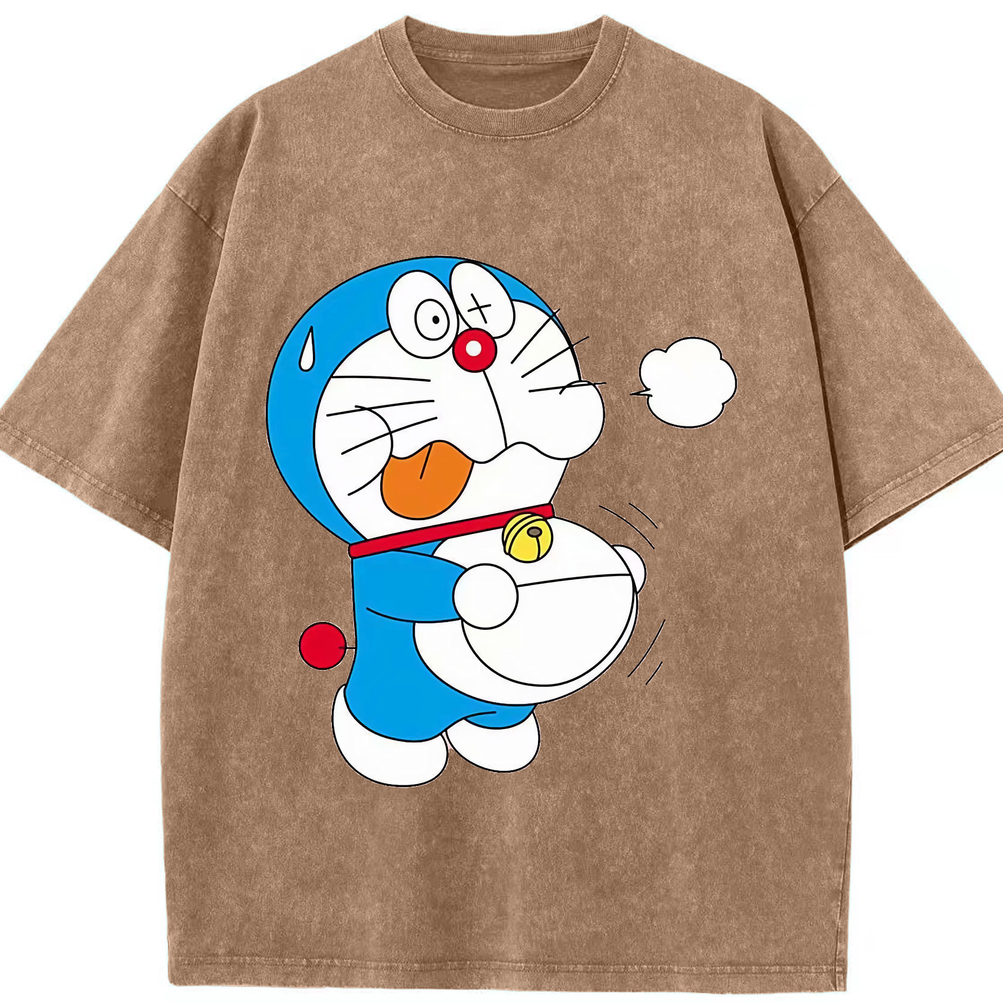 （画像用） ドラえもん Doraemon 綿100% ヴィンテージ風 半袖Tシャツ（フロントプリント）