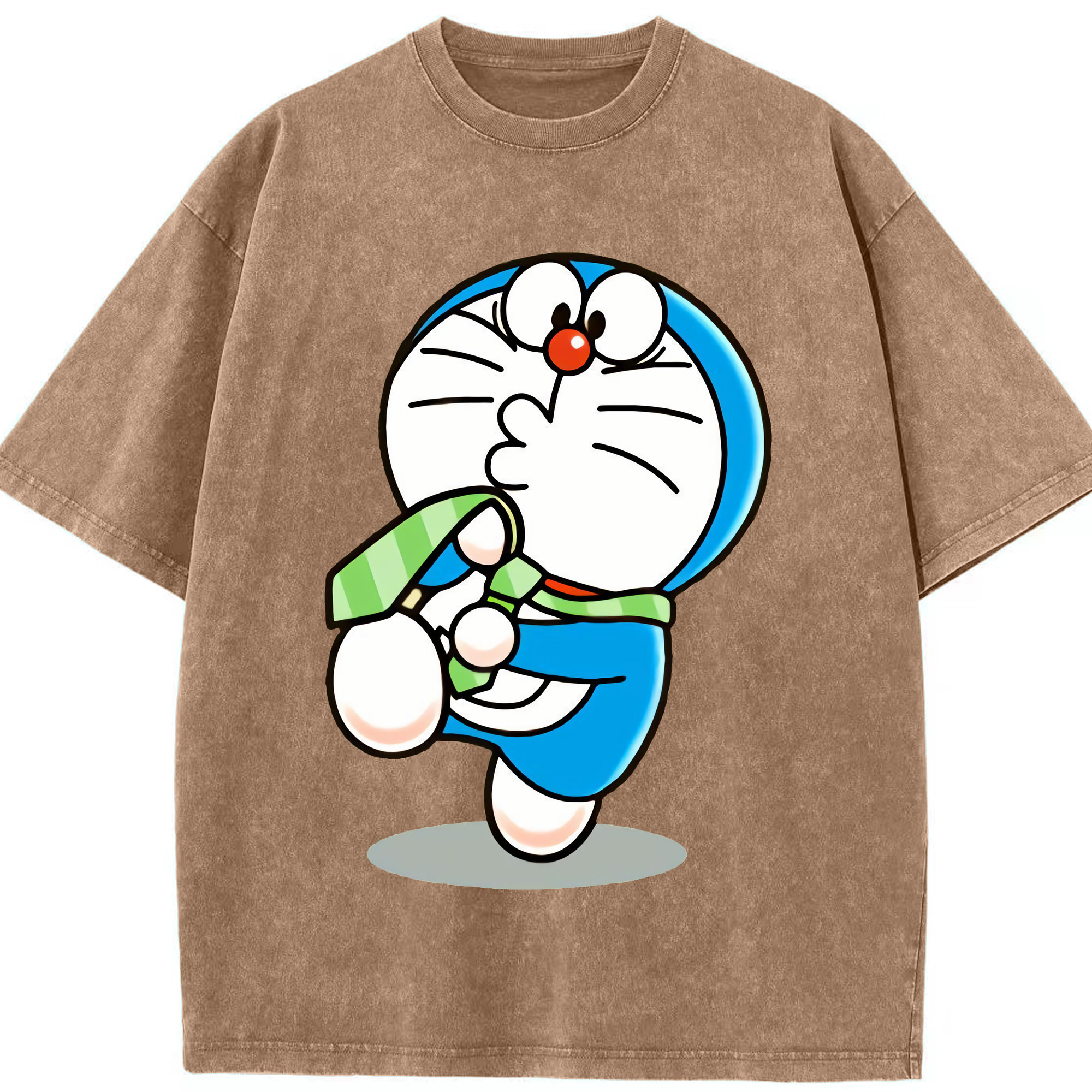 （画像用） ドラえもん Doraemon 綿100% ヴィンテージ風 半袖Tシャツ（フロントプリント）
