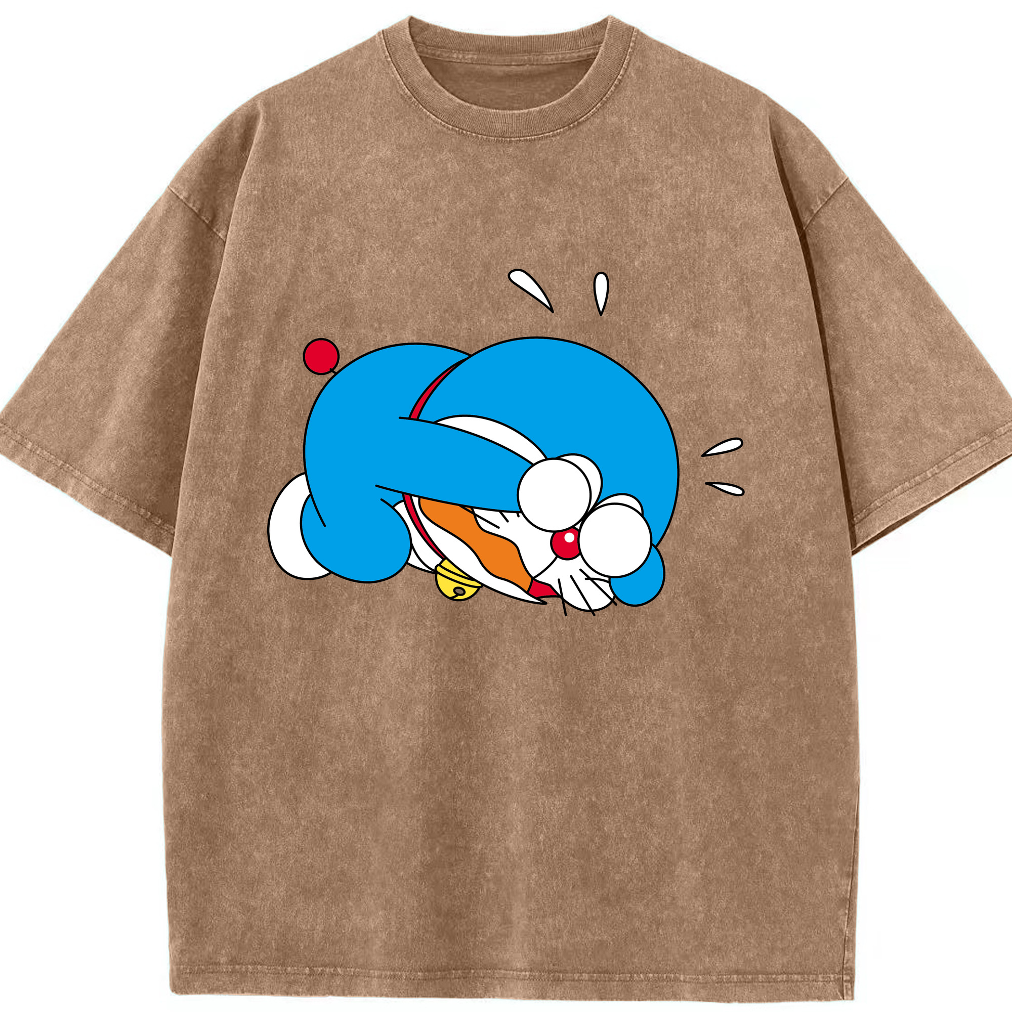 （画像用） ドラえもん Doraemon 綿100% ヴィンテージ風 半袖Tシャツ（フロントプリント）