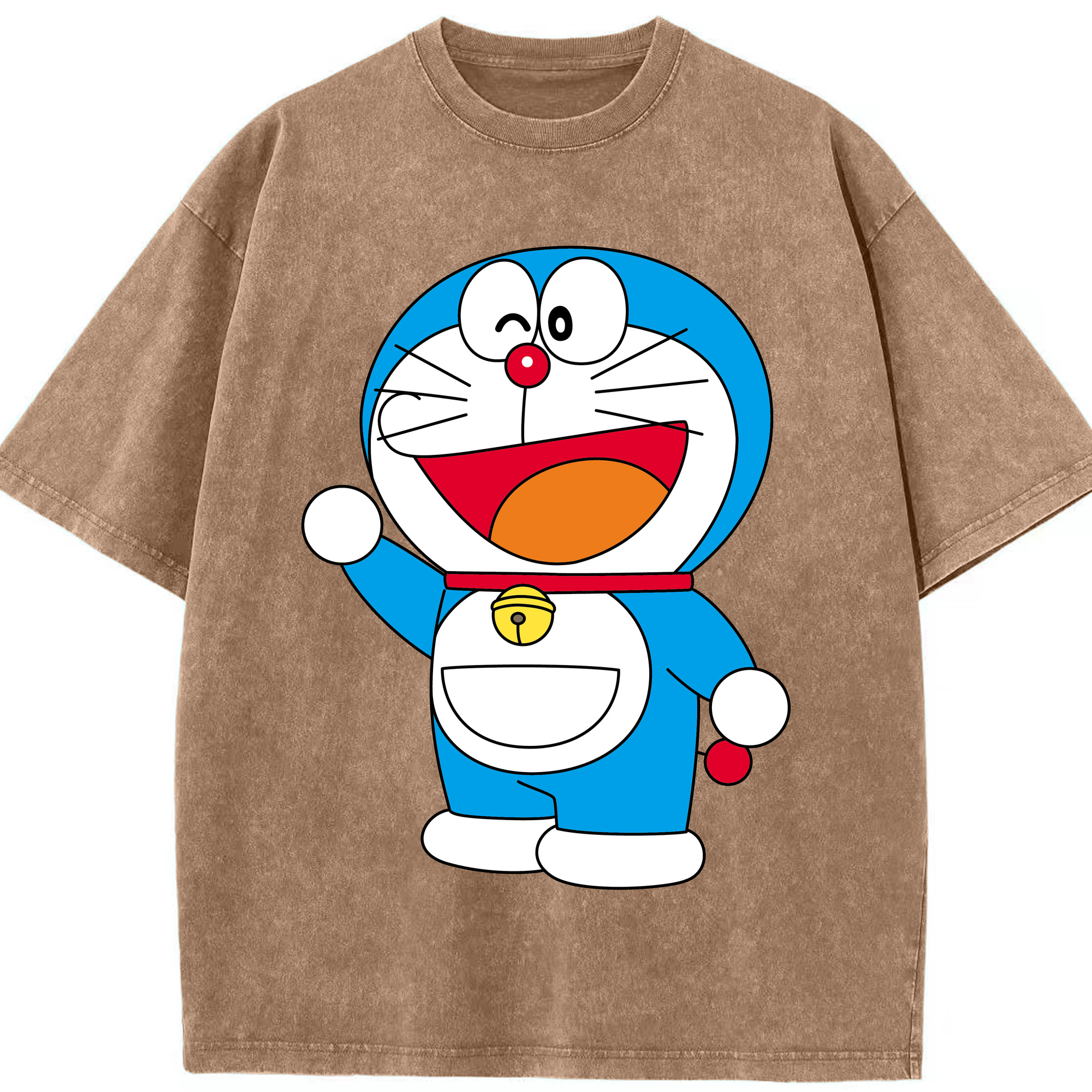 （画像用） ドラえもん Doraemon 綿100% ヴィンテージ風 半袖Tシャツ（フロントプリント）