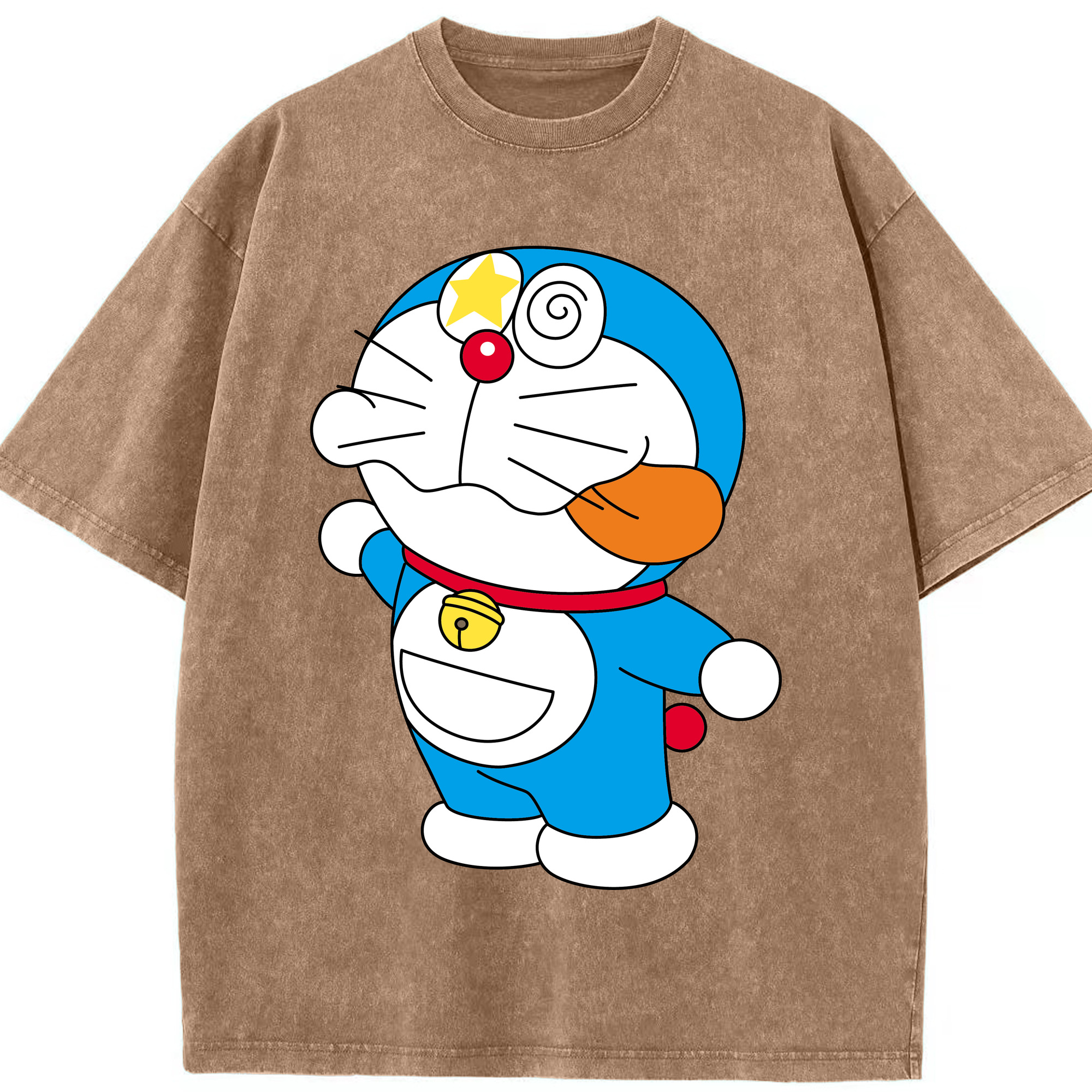 （画像用） ドラえもん Doraemon 綿100% ヴィンテージ風 半袖Tシャツ（フロントプリント）