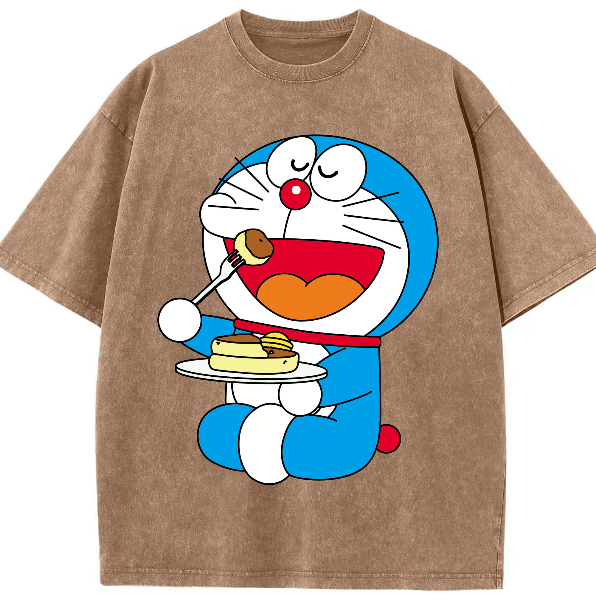 （画像用） ドラえもん Doraemon 綿100% ヴィンテージ風 半袖Tシャツ（フロントプリント）
