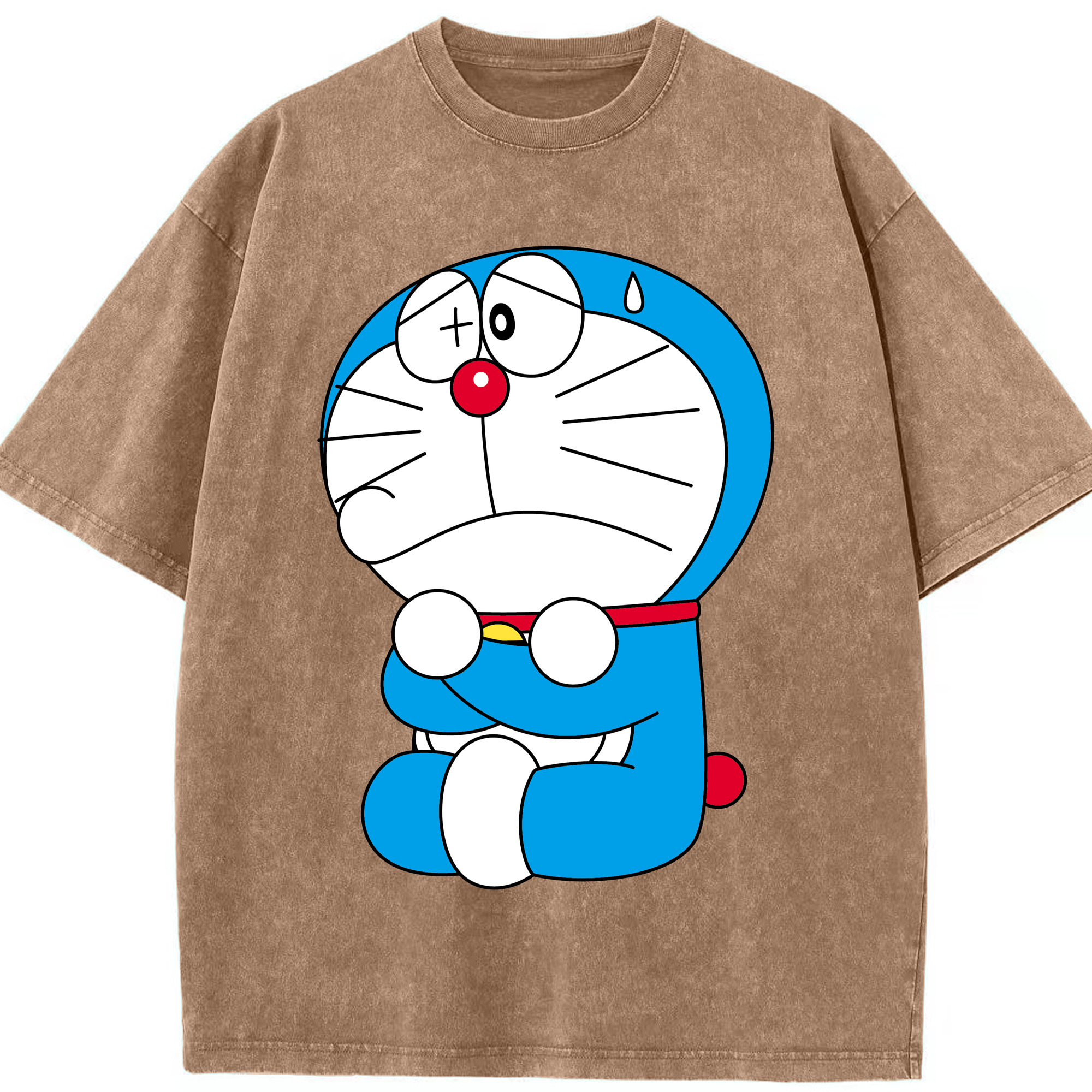 （画像用） ドラえもん Doraemon 綿100% ヴィンテージ風 半袖Tシャツ（フロントプリント）