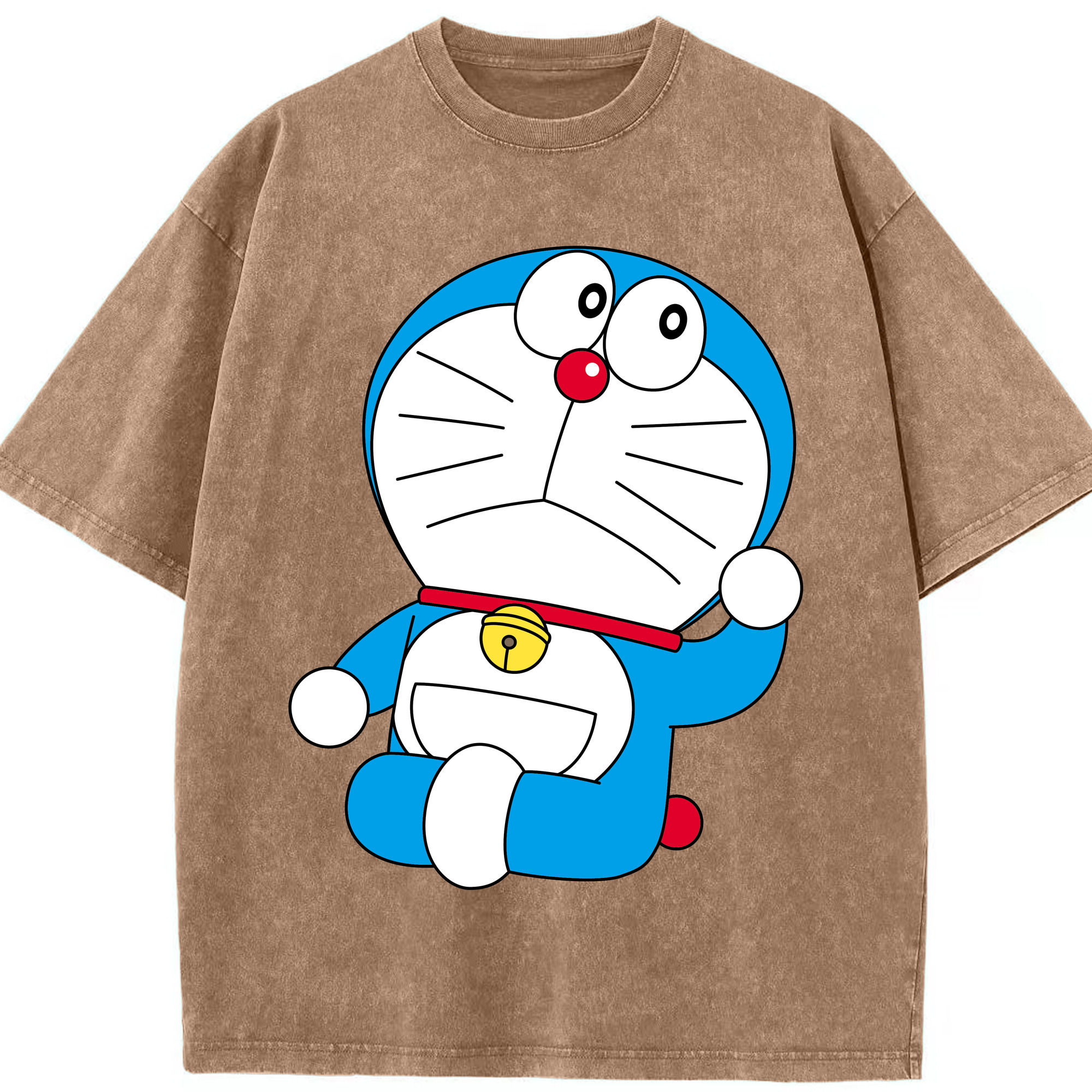 （画像用） ドラえもん Doraemon 綿100% ヴィンテージ風 半袖Tシャツ（フロントプリント）