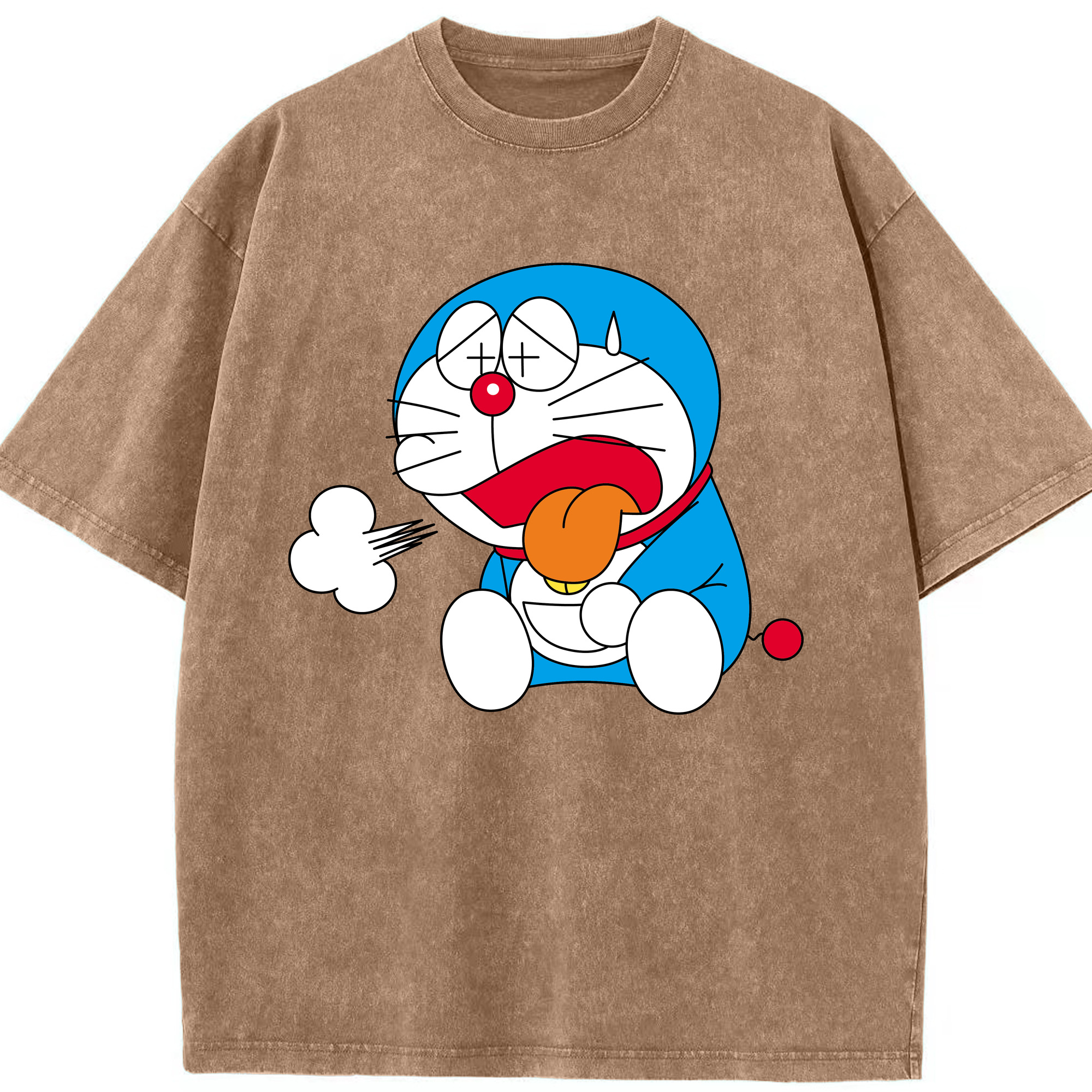 （画像用） ドラえもん Doraemon 綿100% ヴィンテージ風 半袖Tシャツ（フロントプリント）