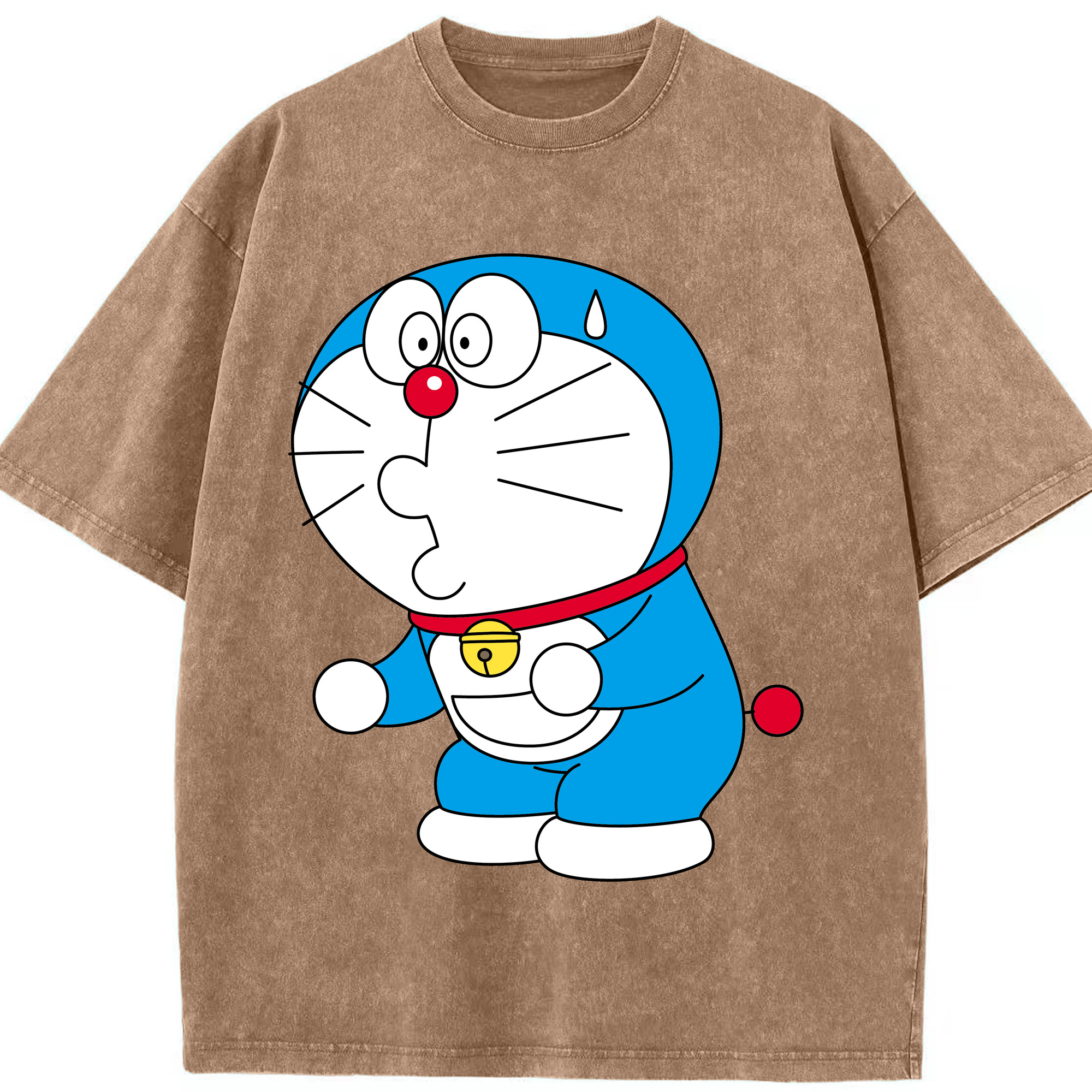 （画像用） ドラえもん Doraemon 綿100% ヴィンテージ風 半袖Tシャツ（フロントプリント）