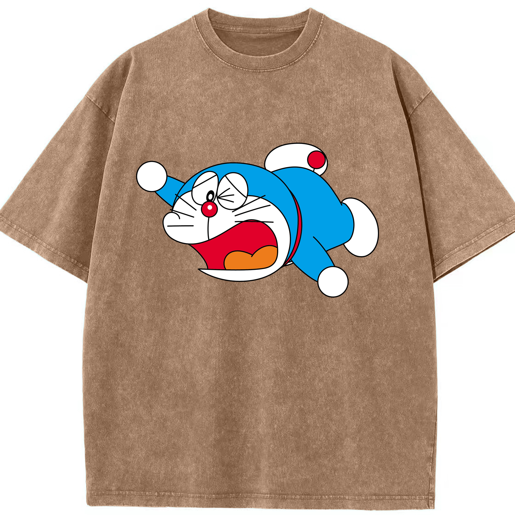 （画像用） ドラえもん Doraemon 綿100% ヴィンテージ風 半袖Tシャツ（フロントプリント）