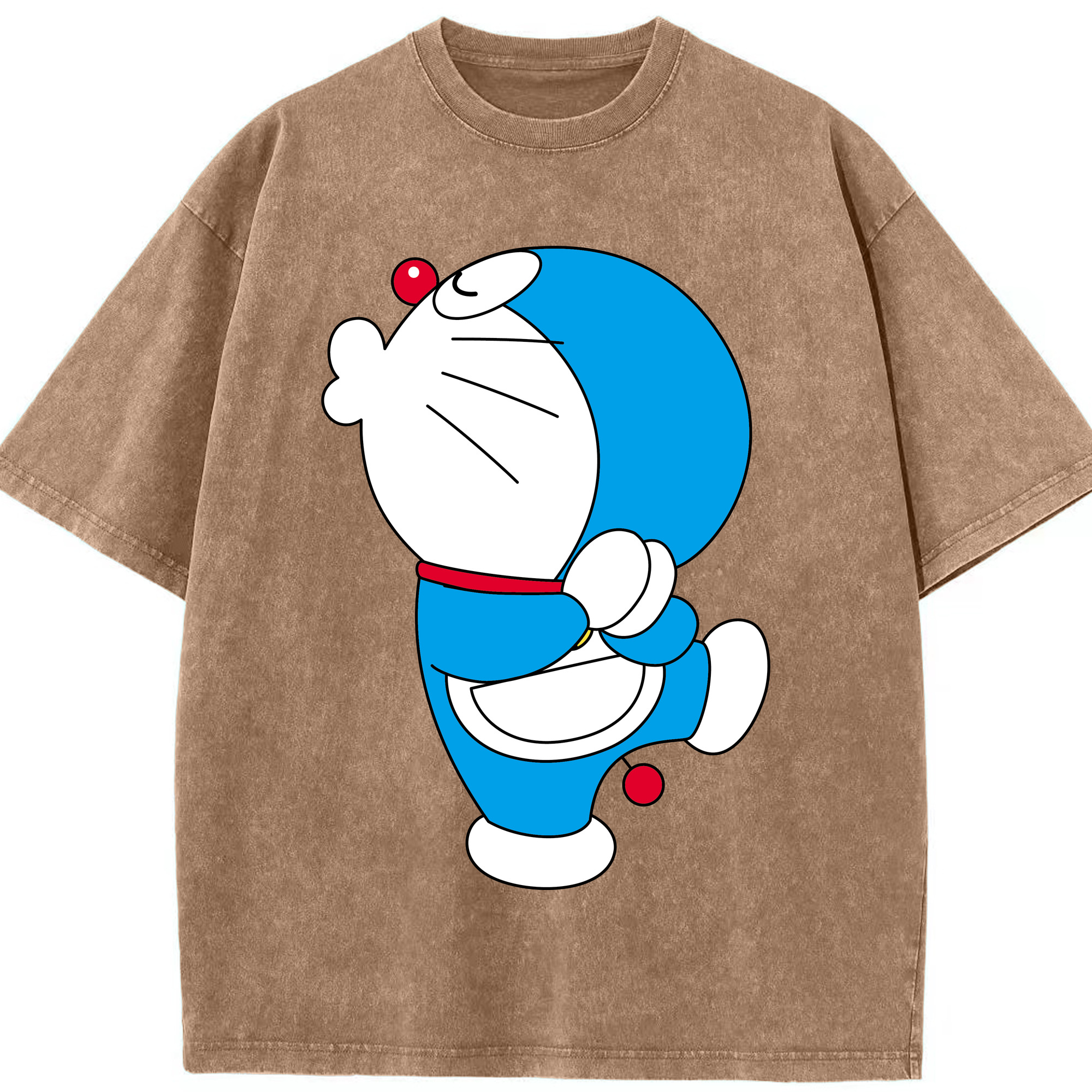（画像用） ドラえもん Doraemon 綿100% ヴィンテージ風 半袖Tシャツ（フロントプリント）