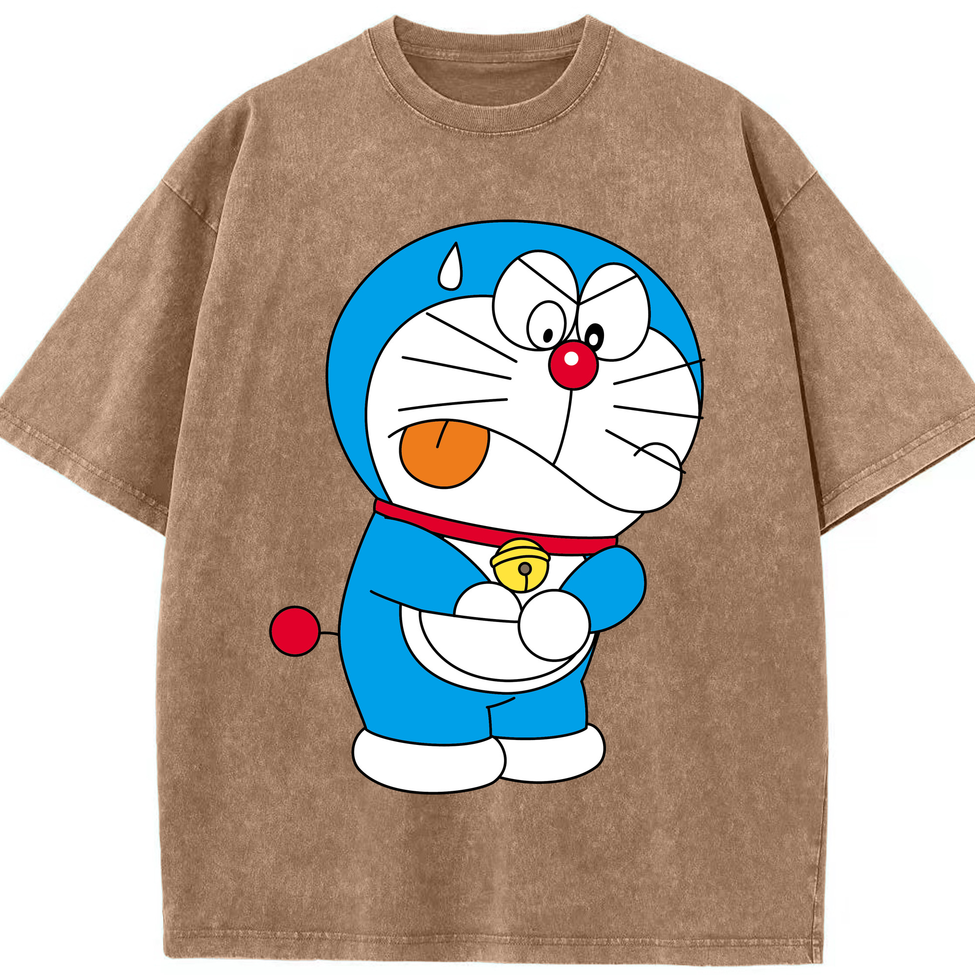 （画像用） ドラえもん Doraemon 綿100% ヴィンテージ風 半袖Tシャツ（フロントプリント）