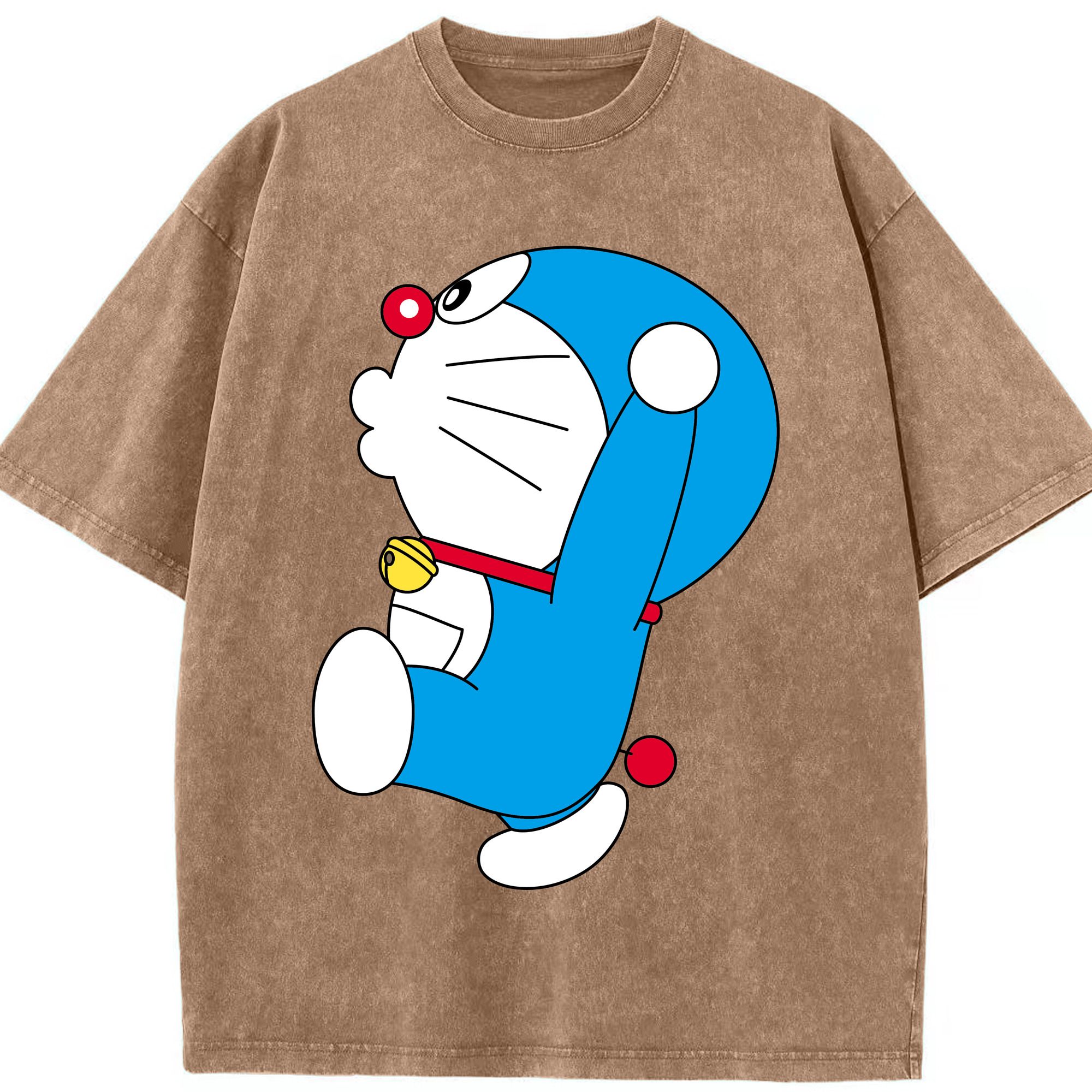（画像用） ドラえもん Doraemon 綿100% ヴィンテージ風 半袖Tシャツ（フロントプリント）