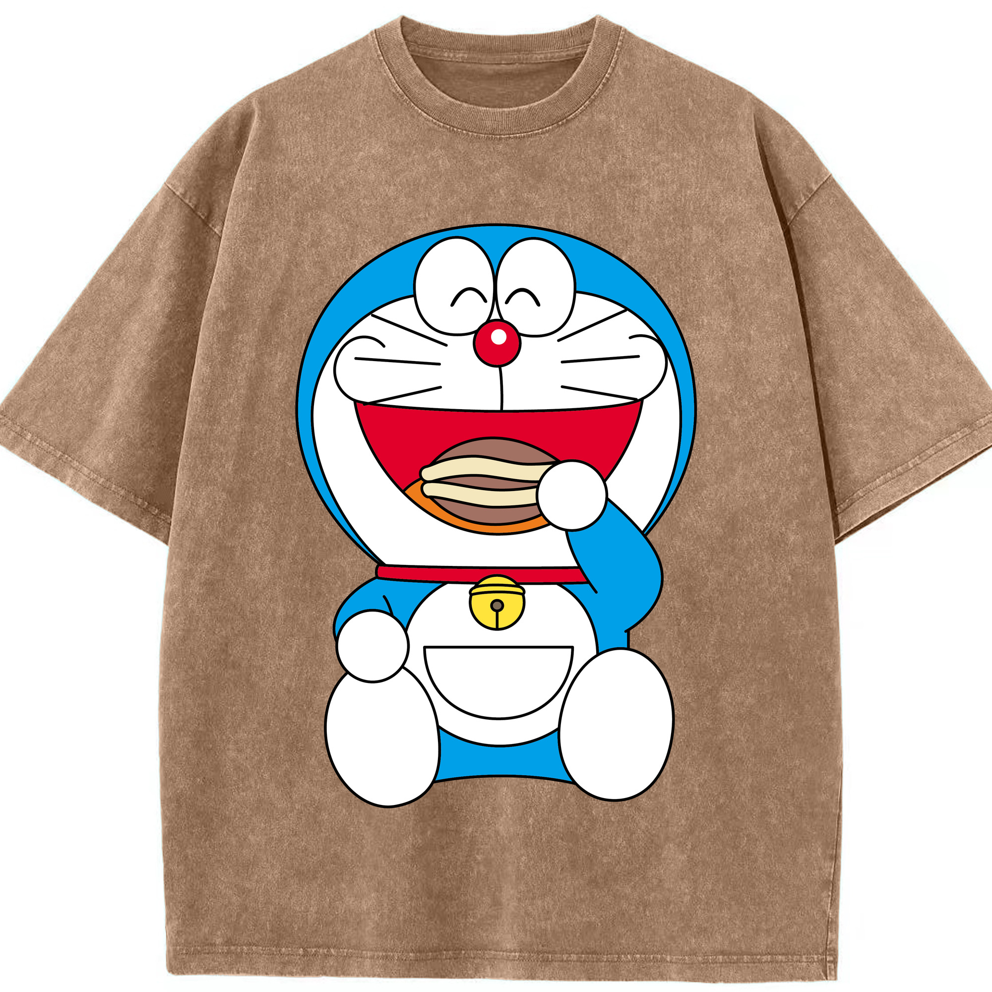（画像用） ドラえもん Doraemon 綿100% ヴィンテージ風 半袖Tシャツ（フロントプリント）