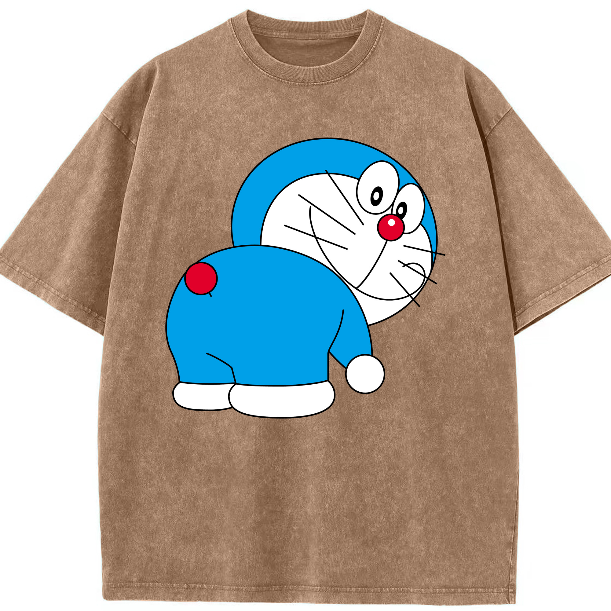 （画像用） ドラえもん Doraemon 綿100% ヴィンテージ風 半袖Tシャツ（フロントプリント）