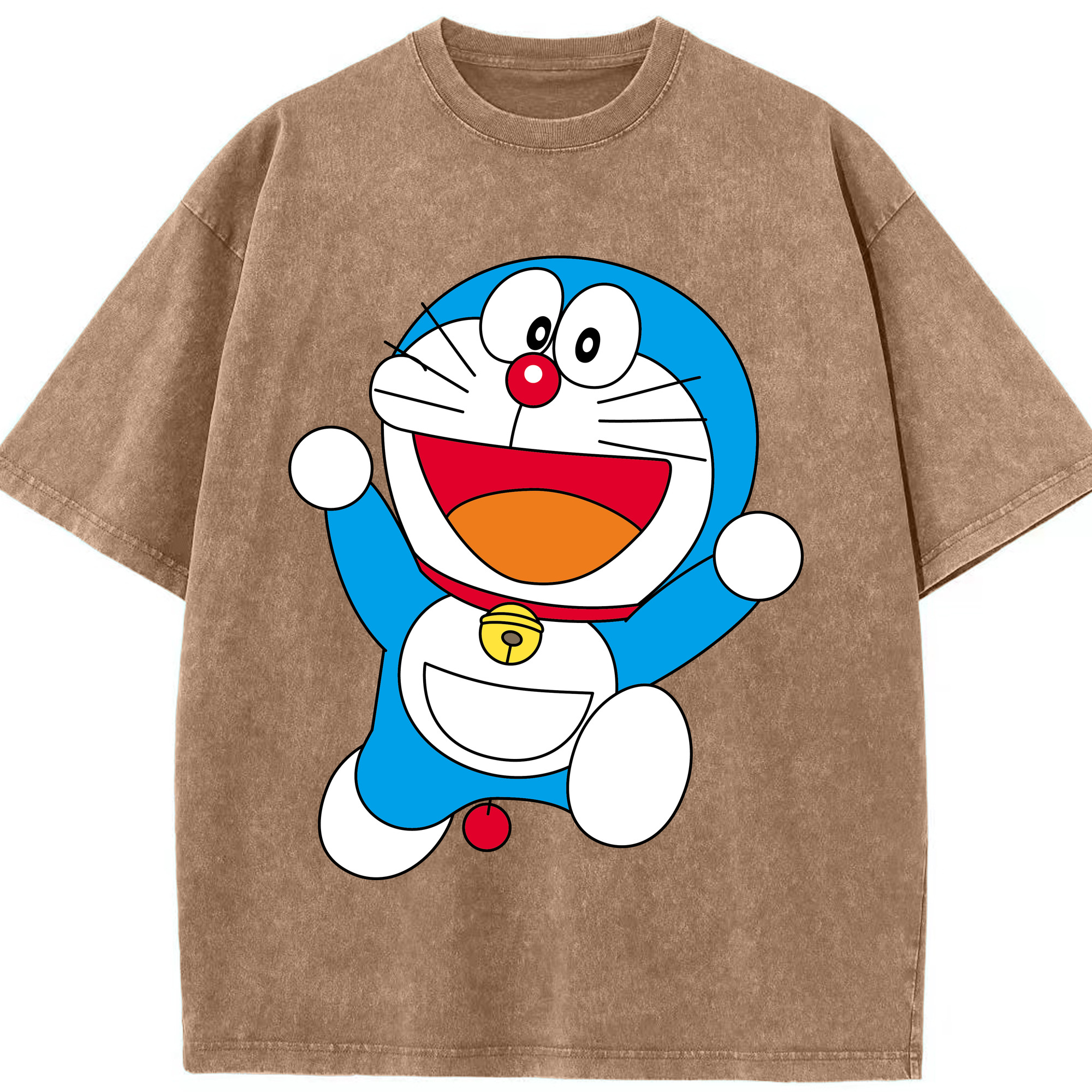 （画像用） ドラえもん Doraemon 綿100% ヴィンテージ風 半袖Tシャツ（フロントプリント）