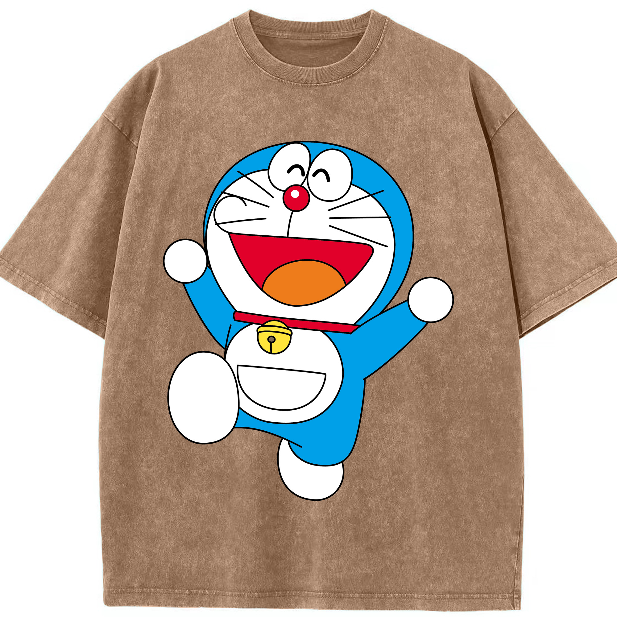 （画像用） ドラえもん Doraemon 綿100% ヴィンテージ風 半袖Tシャツ（フロントプリント）
