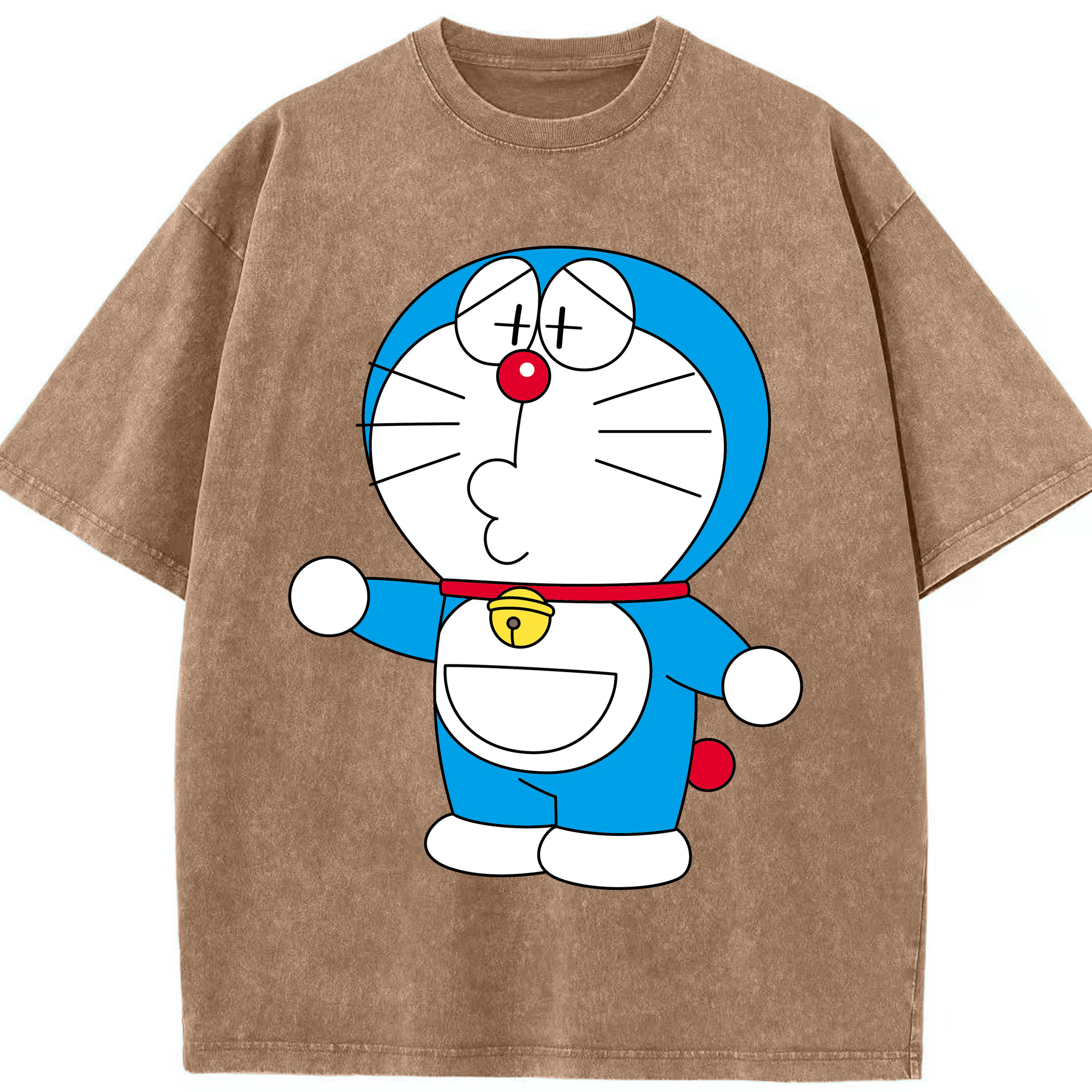 （画像用） ドラえもん Doraemon 綿100% ヴィンテージ風 半袖Tシャツ（フロントプリント）