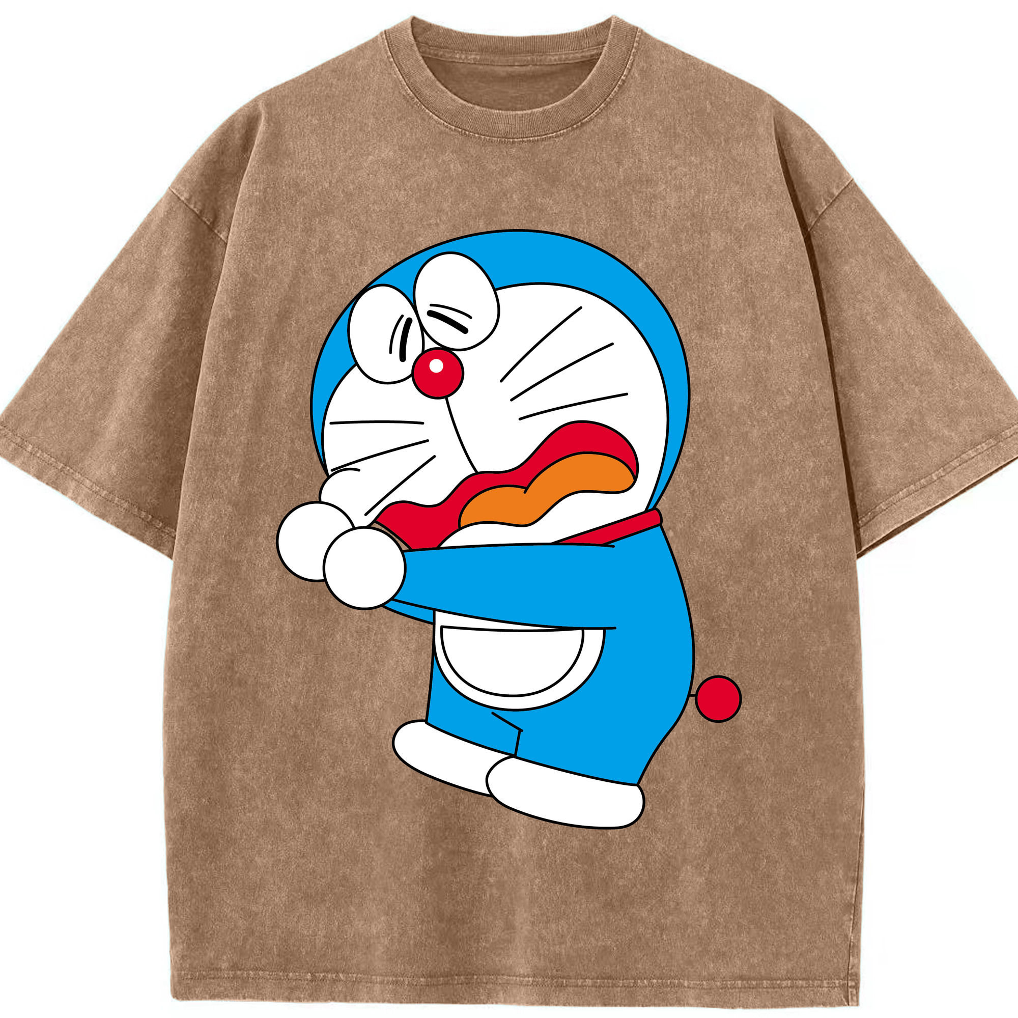 （画像用） ドラえもん Doraemon 綿100% ヴィンテージ風 半袖Tシャツ（フロントプリント）