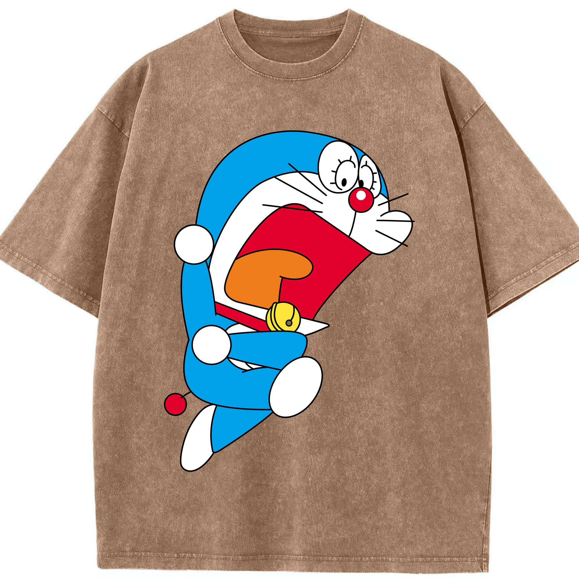 （画像用） ドラえもん Doraemon 綿100% ヴィンテージ風 半袖Tシャツ（フロントプリント）