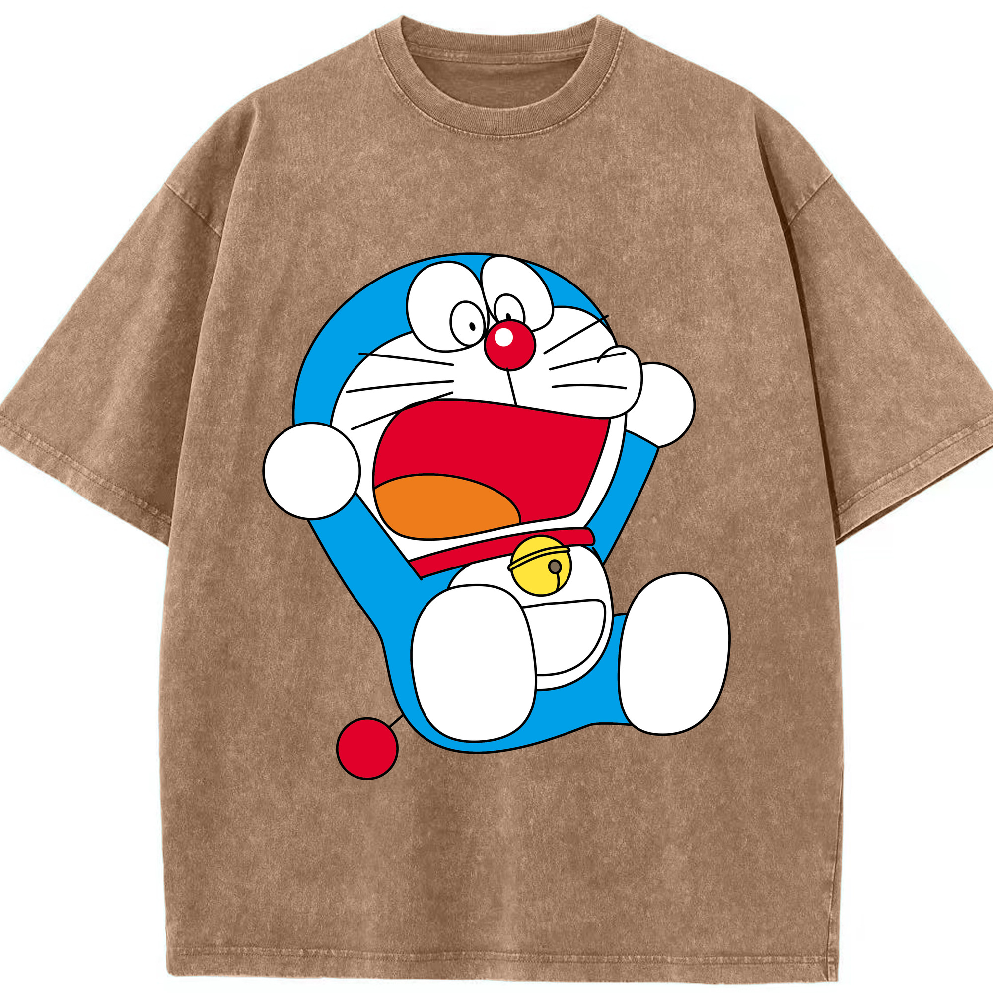 （画像用） ドラえもん Doraemon 綿100% ヴィンテージ風 半袖Tシャツ（フロントプリント）