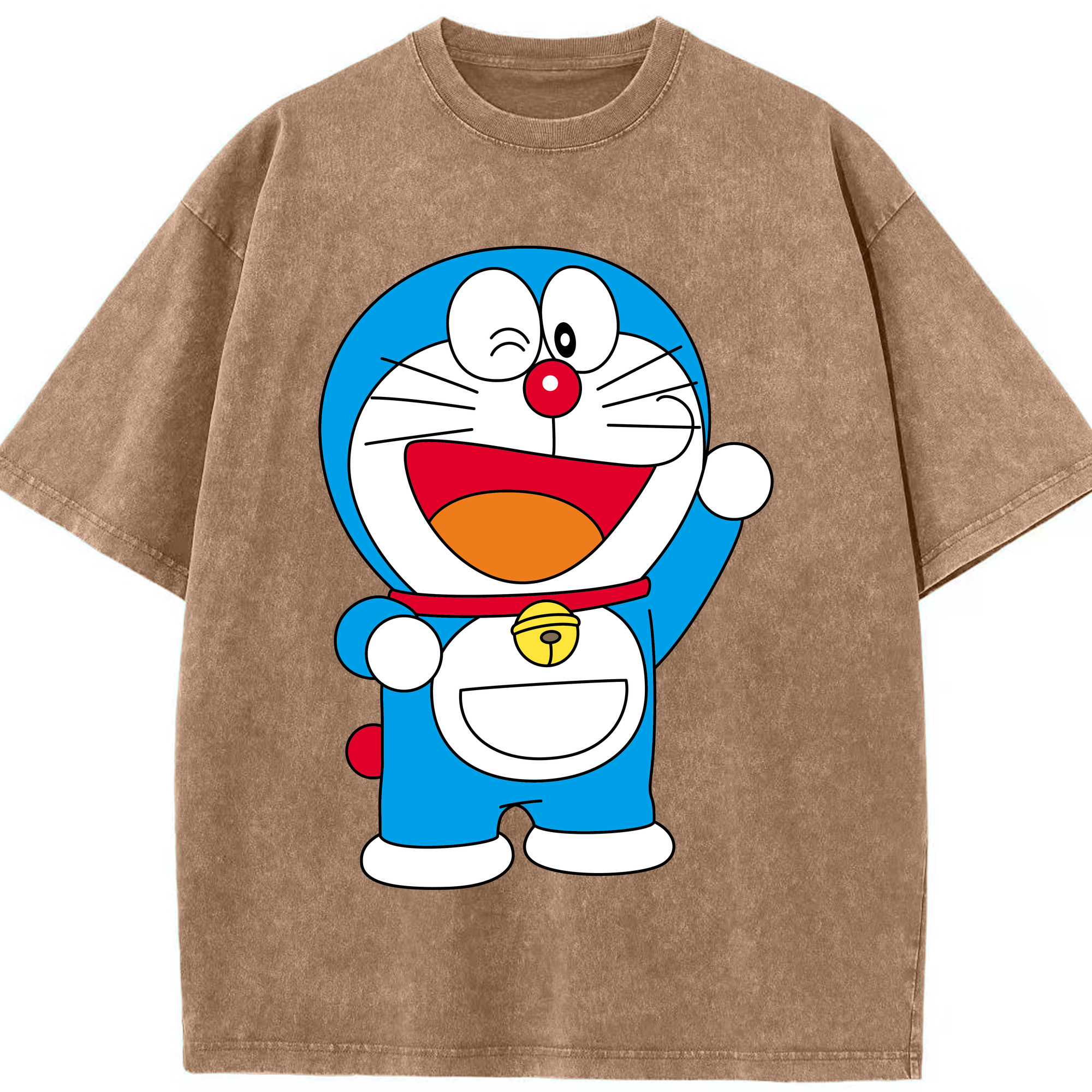 （画像用） ドラえもん Doraemon 綿100% ヴィンテージ風 半袖Tシャツ（フロントプリント）