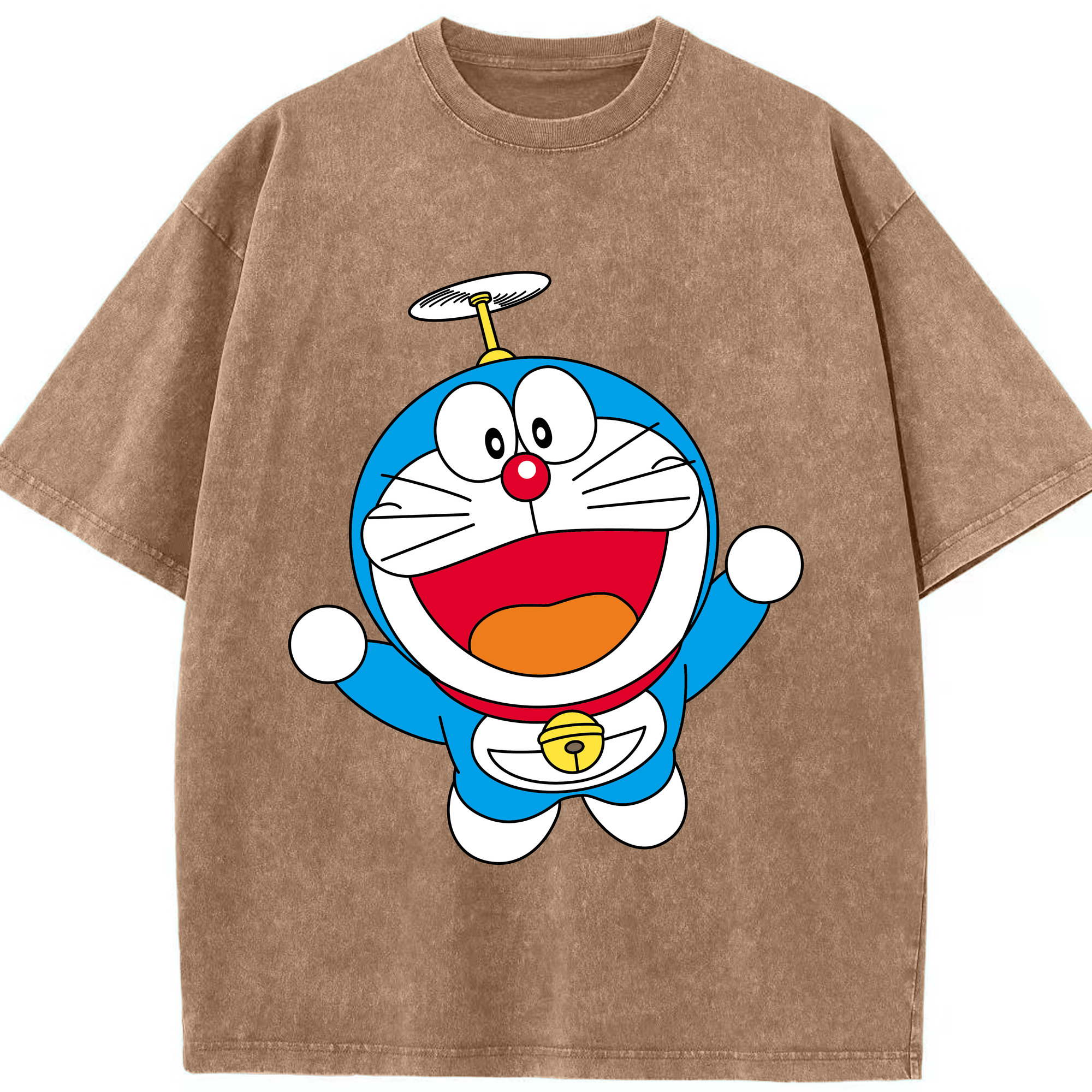 （画像用） ドラえもん Doraemon 綿100% ヴィンテージ風 半袖Tシャツ（フロントプリント）