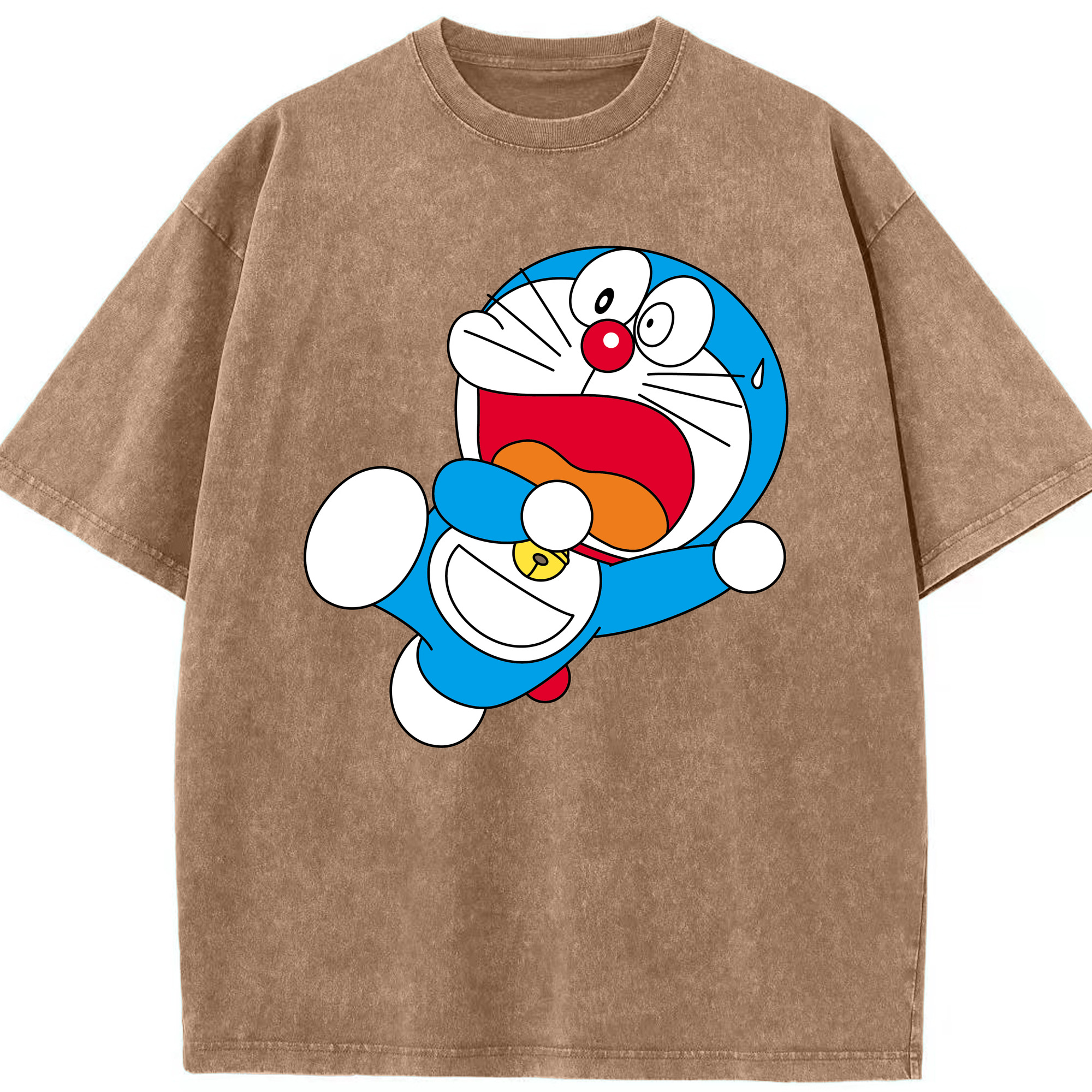 （画像用） ドラえもん Doraemon 綿100% ヴィンテージ風 半袖Tシャツ（フロントプリント）
