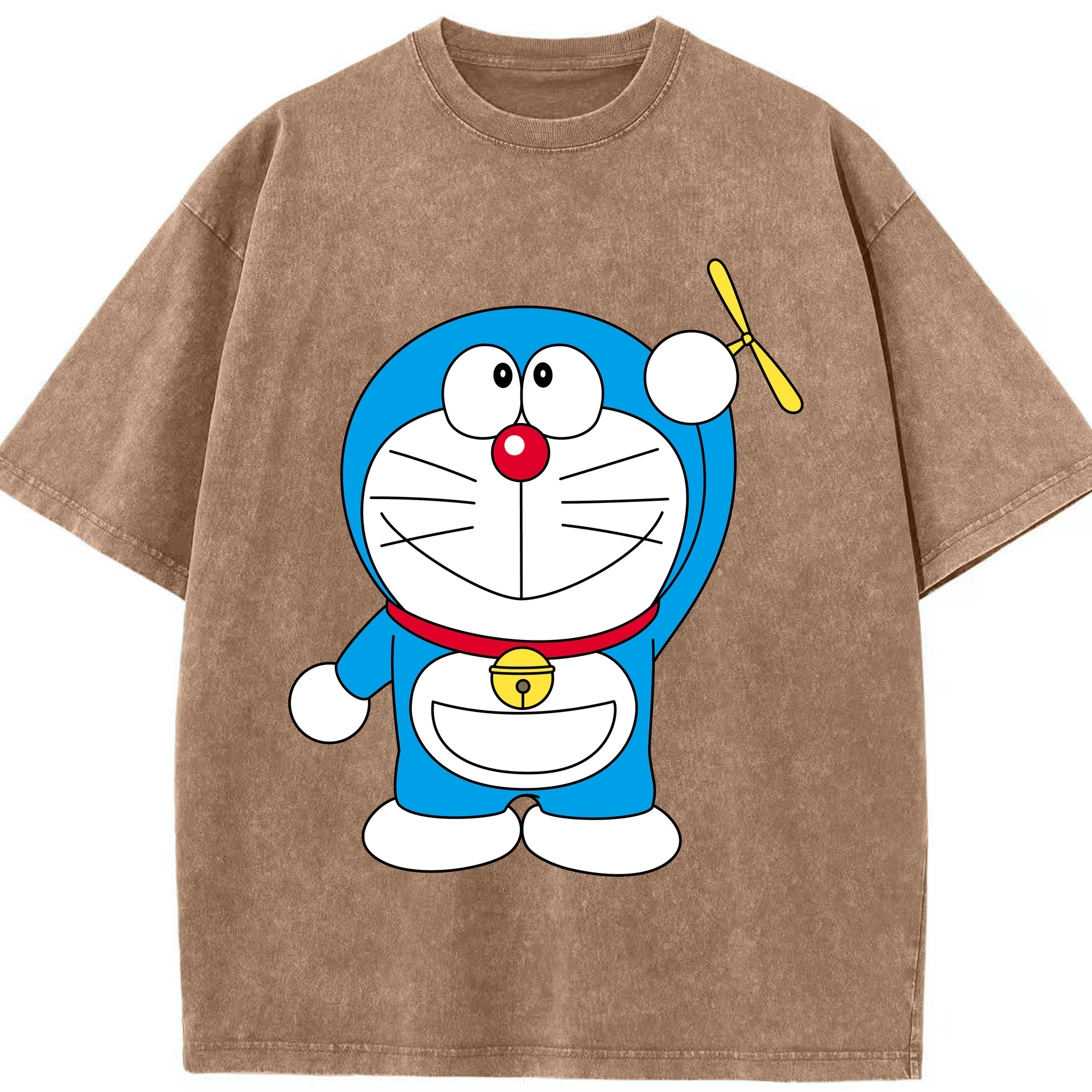 （画像用） ドラえもん Doraemon 綿100% ヴィンテージ風 半袖Tシャツ（フロントプリント）