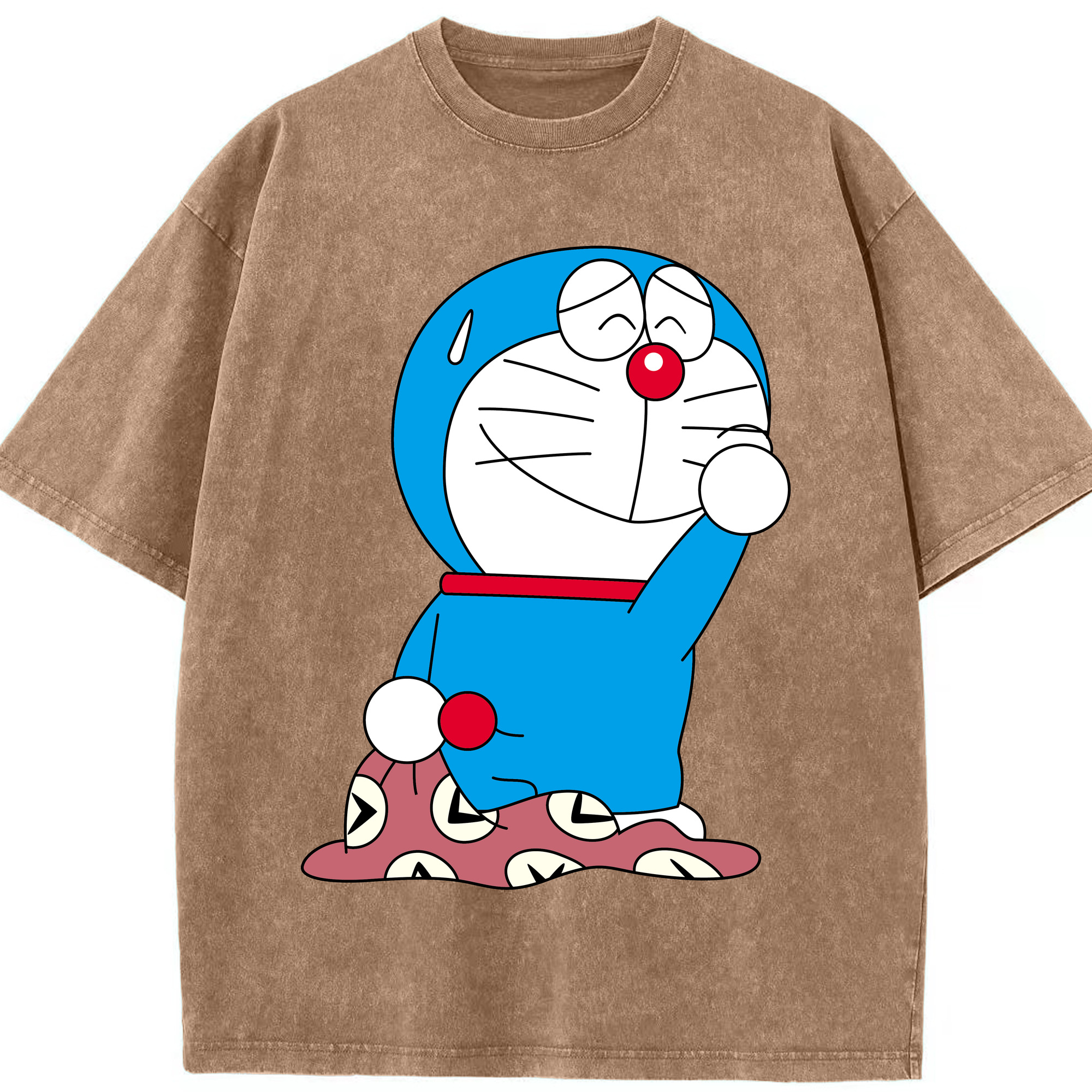 （画像用） ドラえもん Doraemon 綿100% ヴィンテージ風 半袖Tシャツ（フロントプリント）