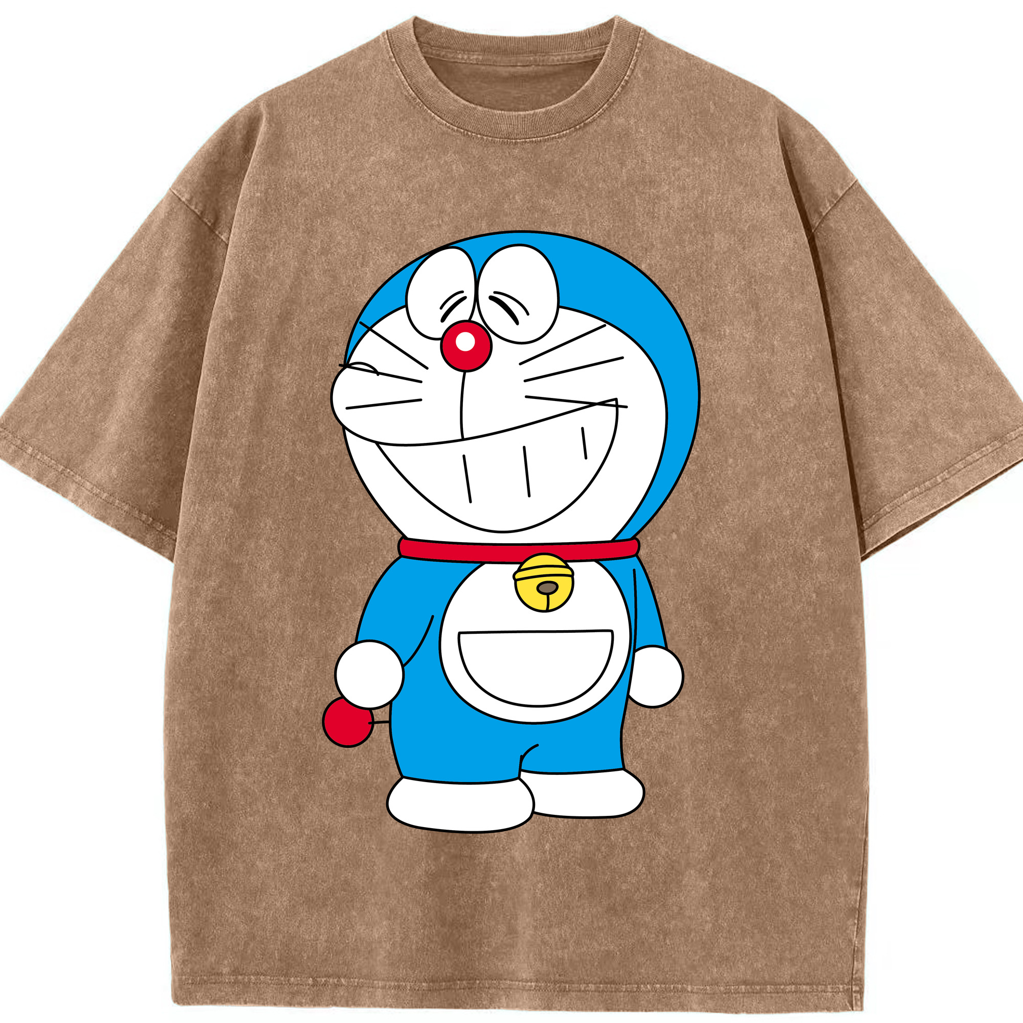 （画像用） ドラえもん Doraemon 綿100% ヴィンテージ風 半袖Tシャツ（フロントプリント）