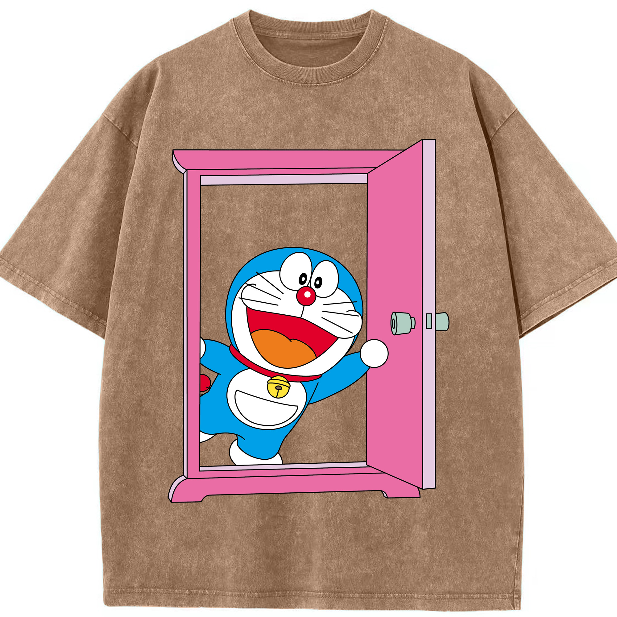 （画像用） ドラえもん Doraemon 綿100% ヴィンテージ風 半袖Tシャツ（フロントプリント）