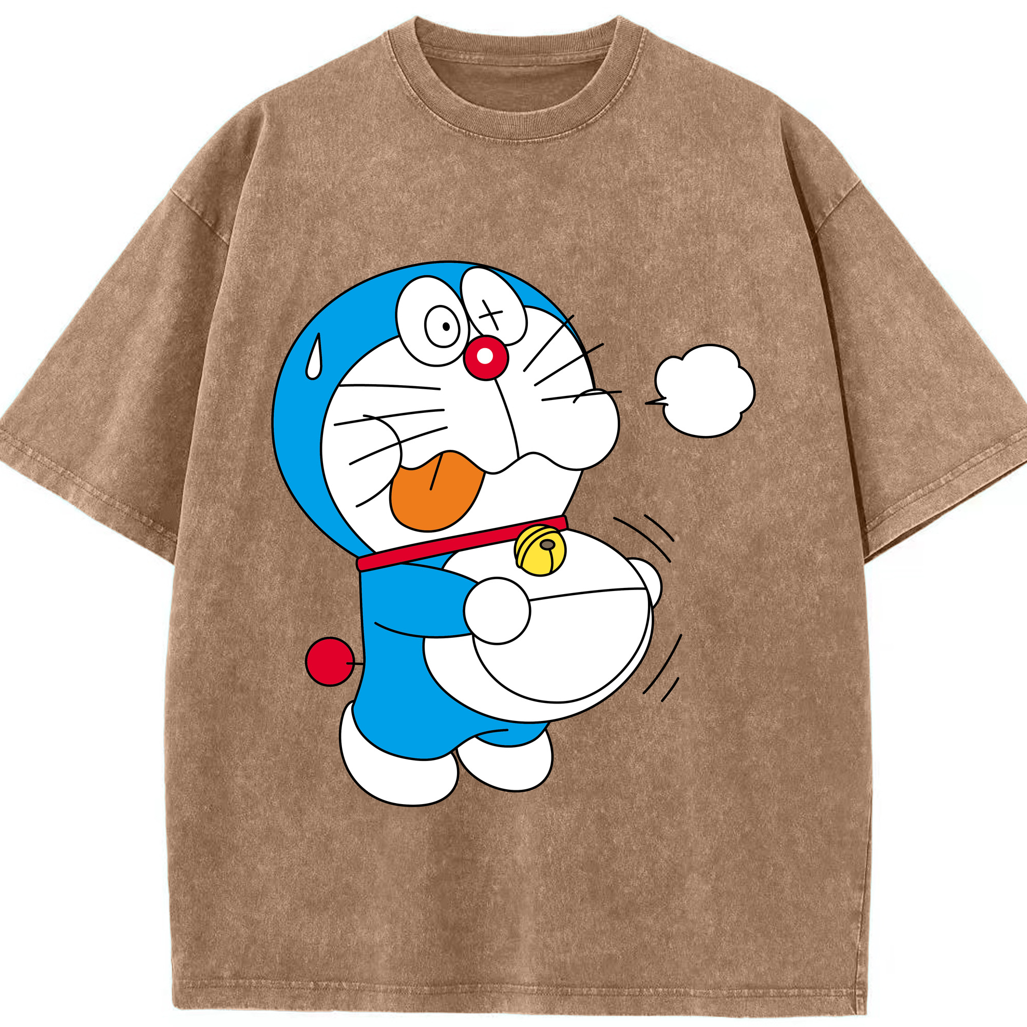 （画像用） ドラえもん Doraemon 綿100% ヴィンテージ風 半袖Tシャツ（フロントプリント）