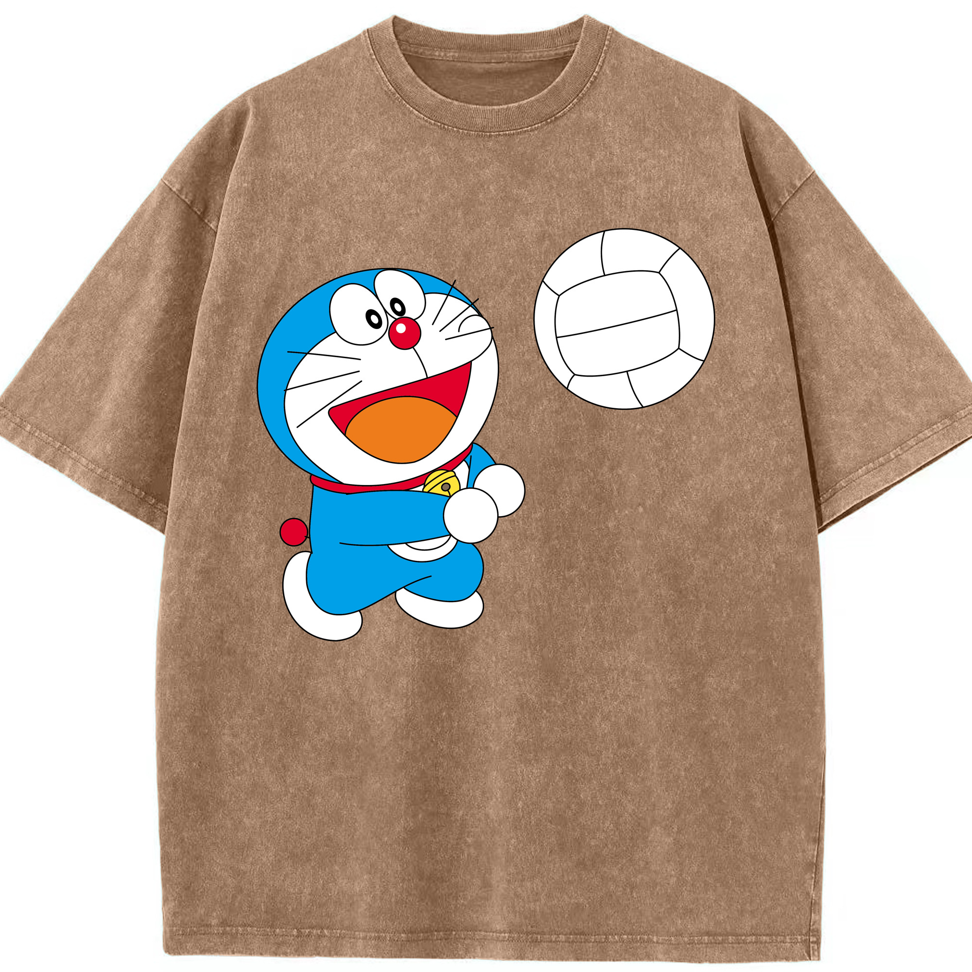 （画像用） ドラえもん Doraemon 綿100% ヴィンテージ風 半袖Tシャツ（フロントプリント）