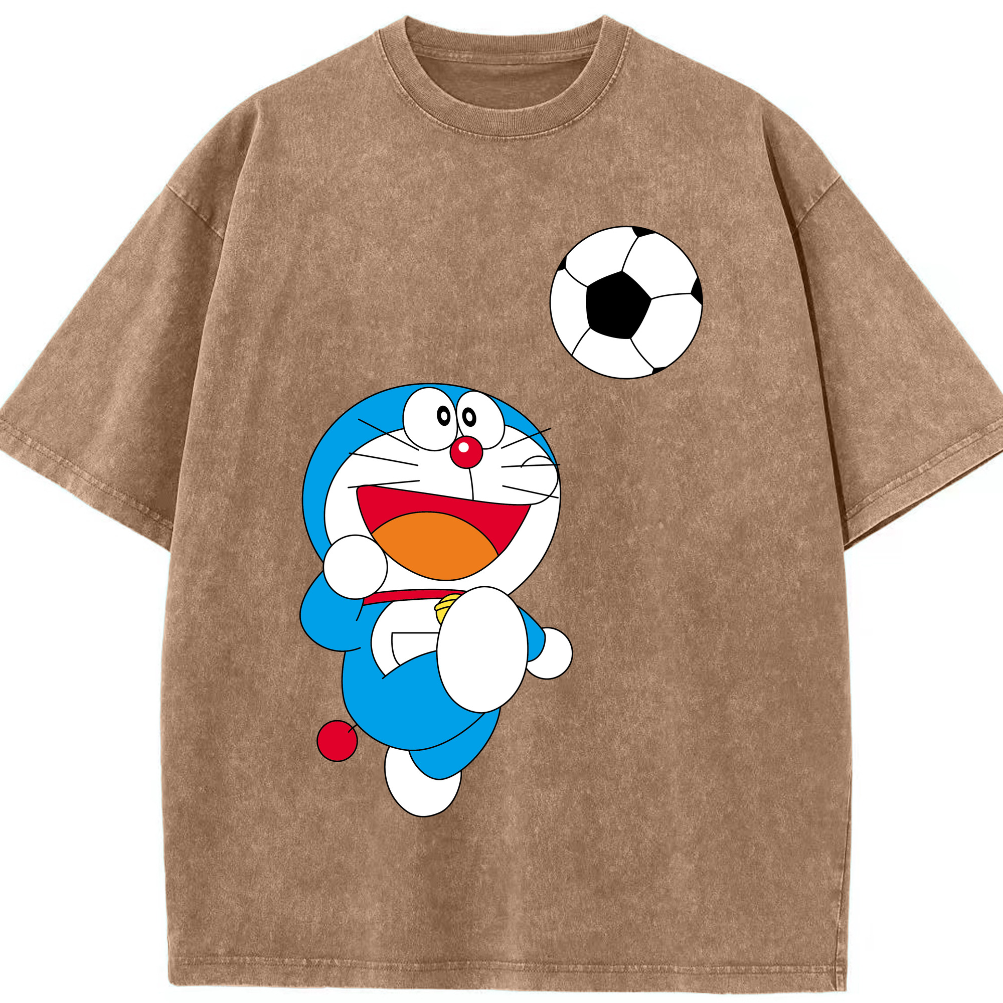 （画像用） ドラえもん Doraemon 綿100% ヴィンテージ風 半袖Tシャツ（フロントプリント）