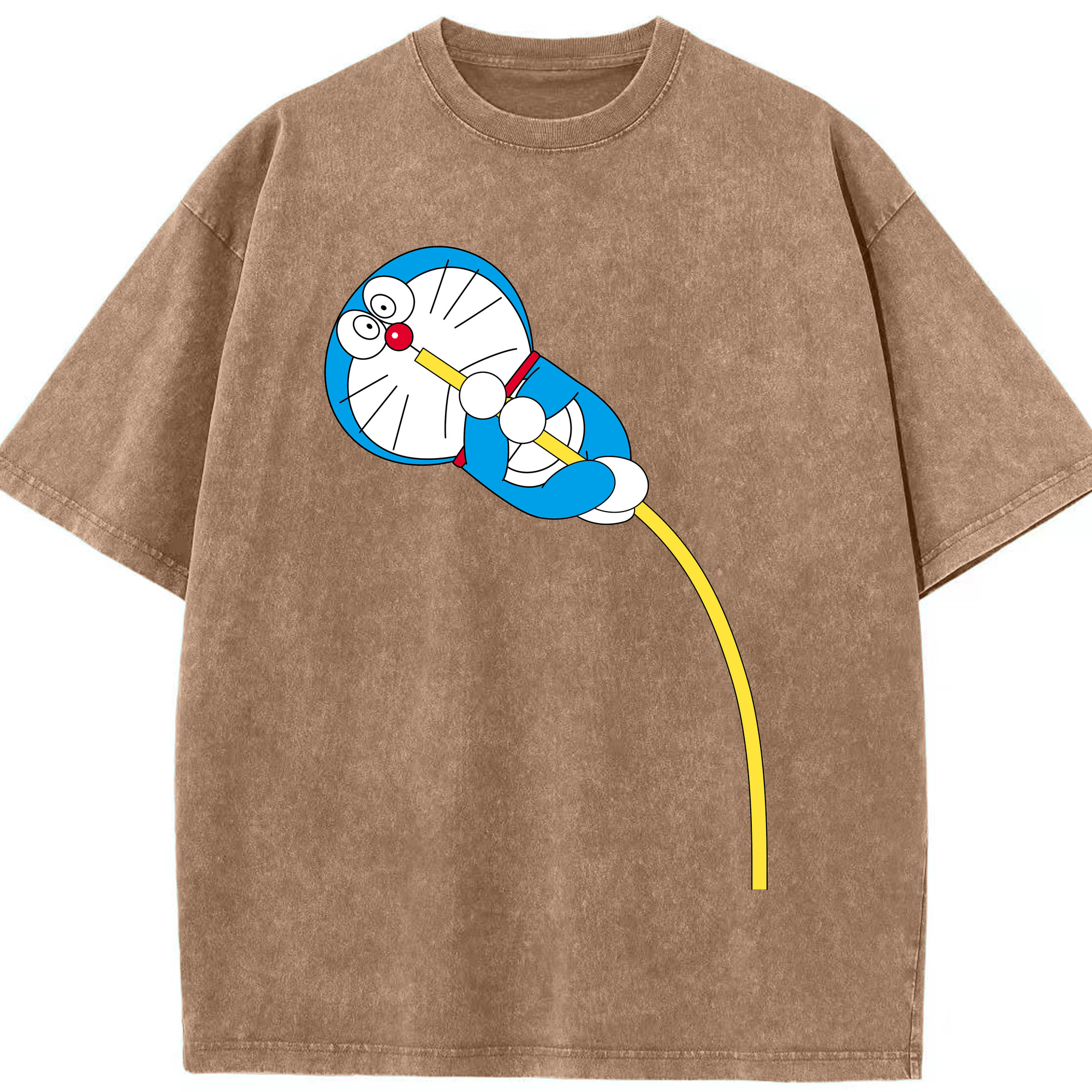 （画像用） ドラえもん Doraemon 綿100% ヴィンテージ風 半袖Tシャツ（フロントプリント）