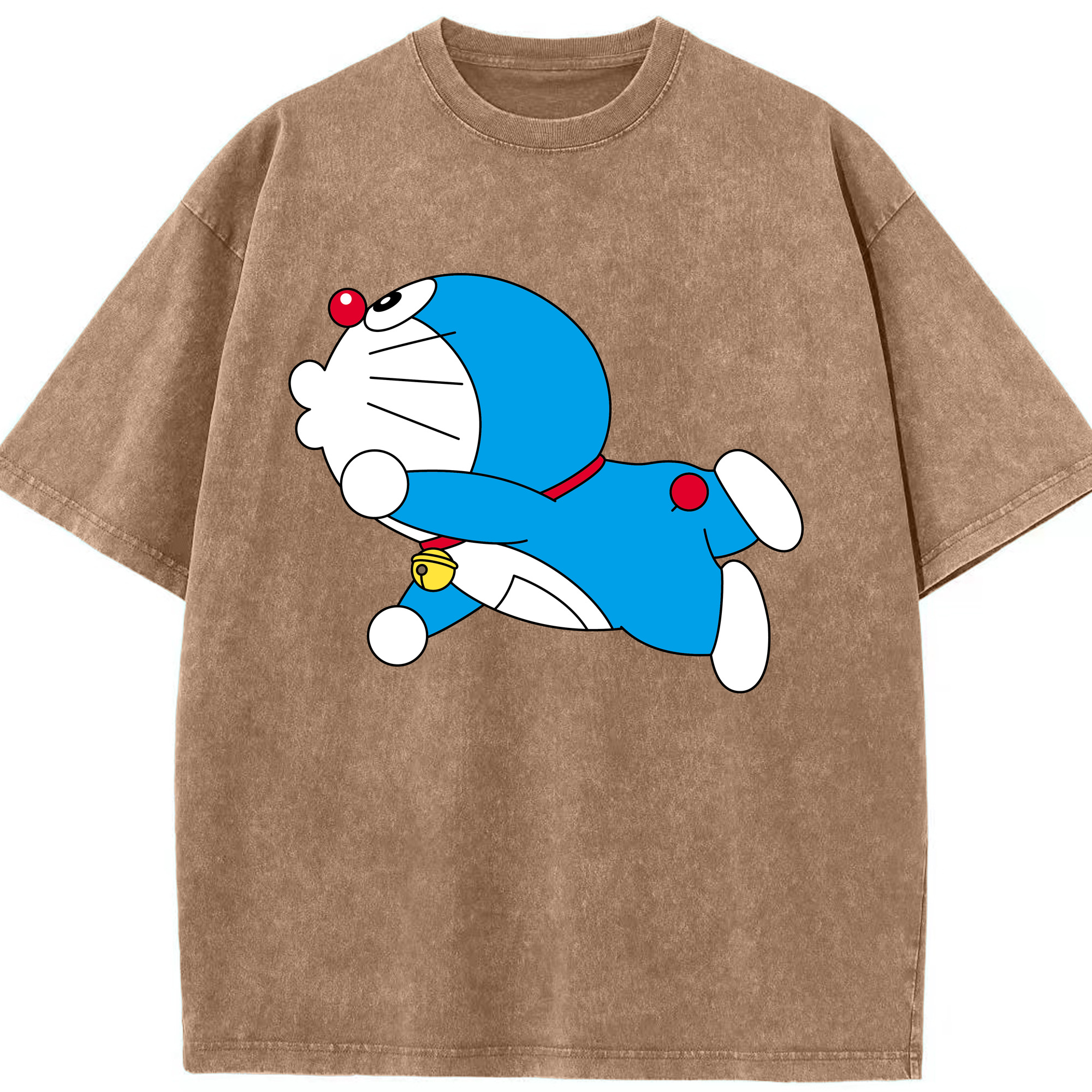（画像用） ドラえもん Doraemon 綿100% ヴィンテージ風 半袖Tシャツ（フロントプリント）