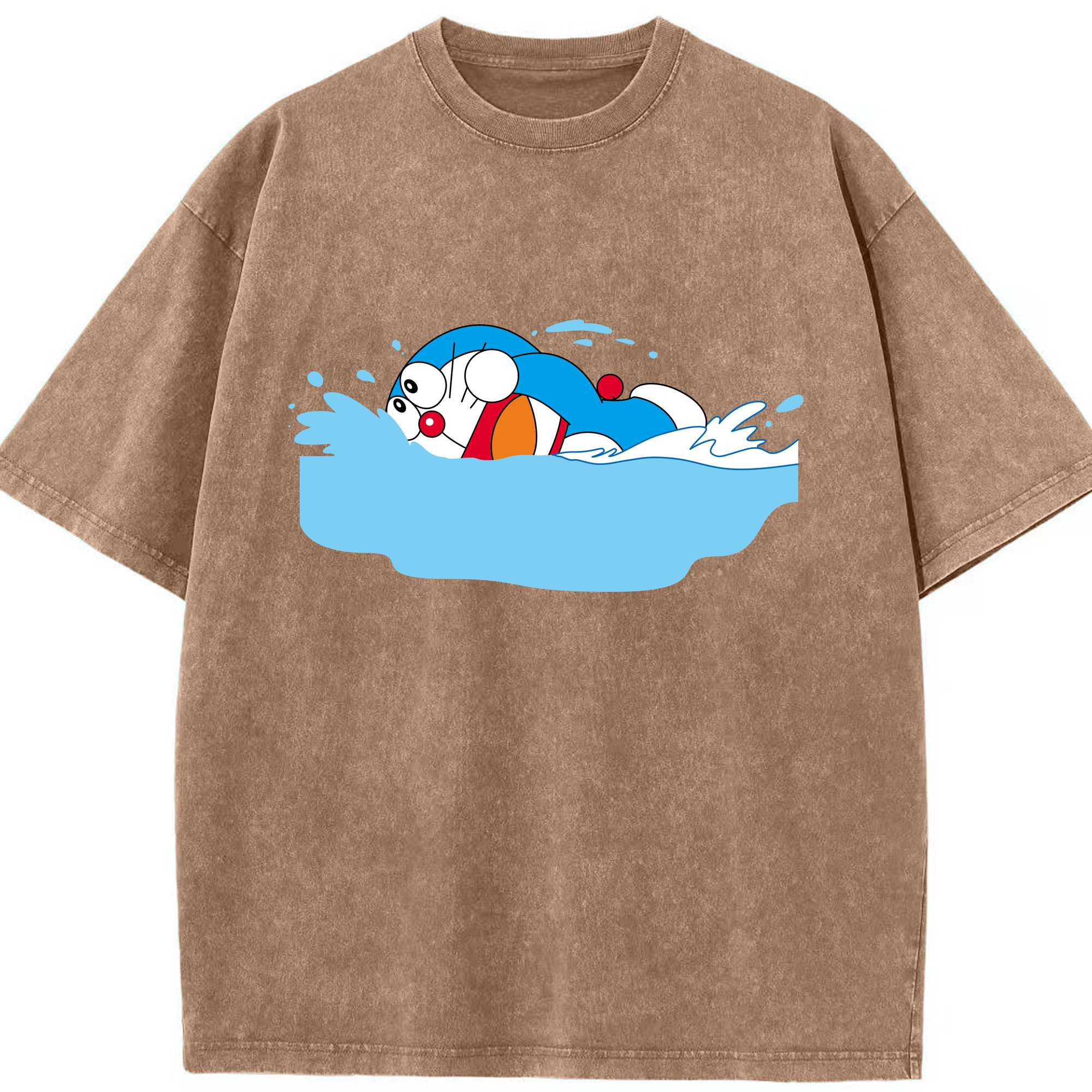 （画像用） ドラえもん Doraemon 綿100% ヴィンテージ風 半袖Tシャツ（フロントプリント）