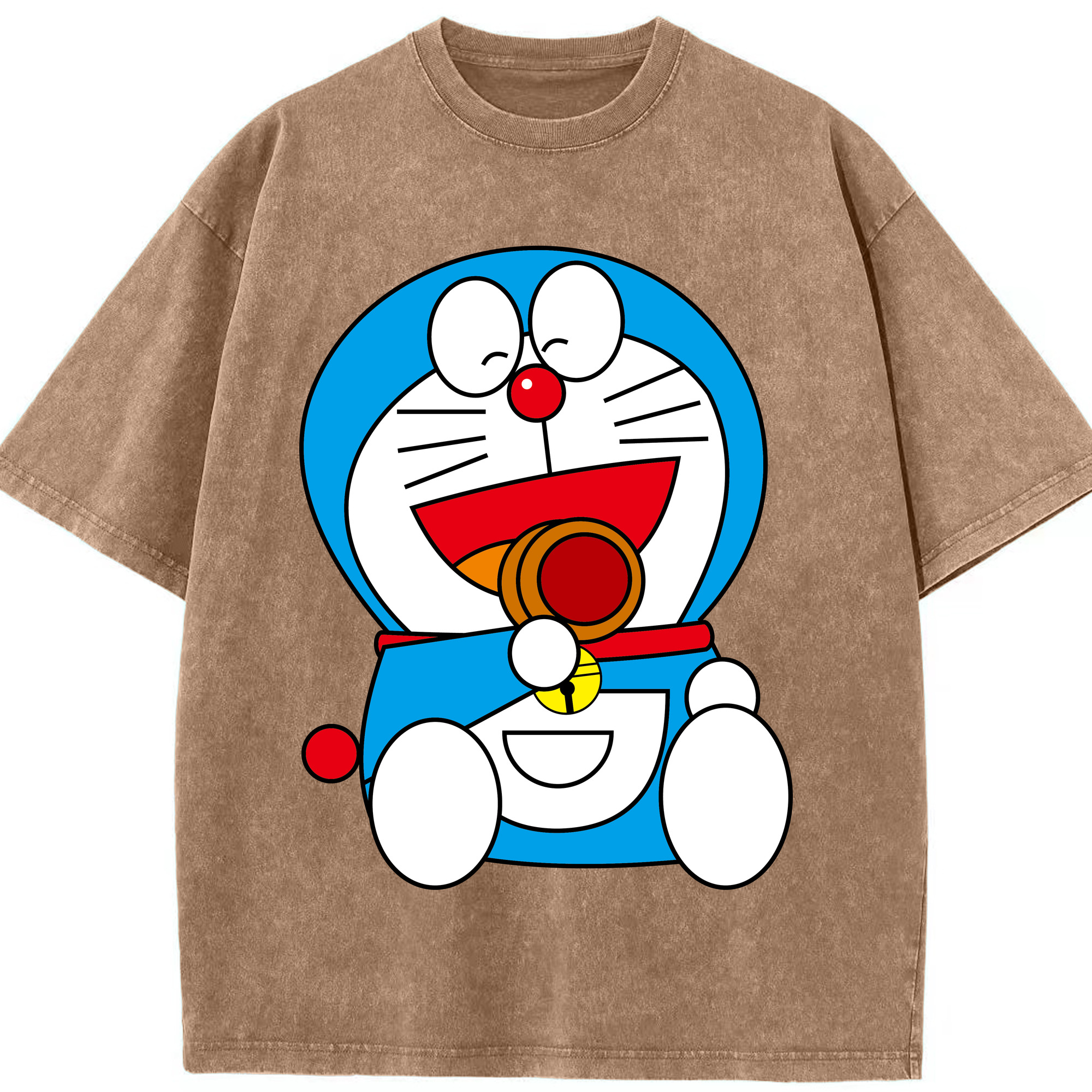 （画像用） ドラえもん Doraemon 綿100% ヴィンテージ風 半袖Tシャツ（フロントプリント）