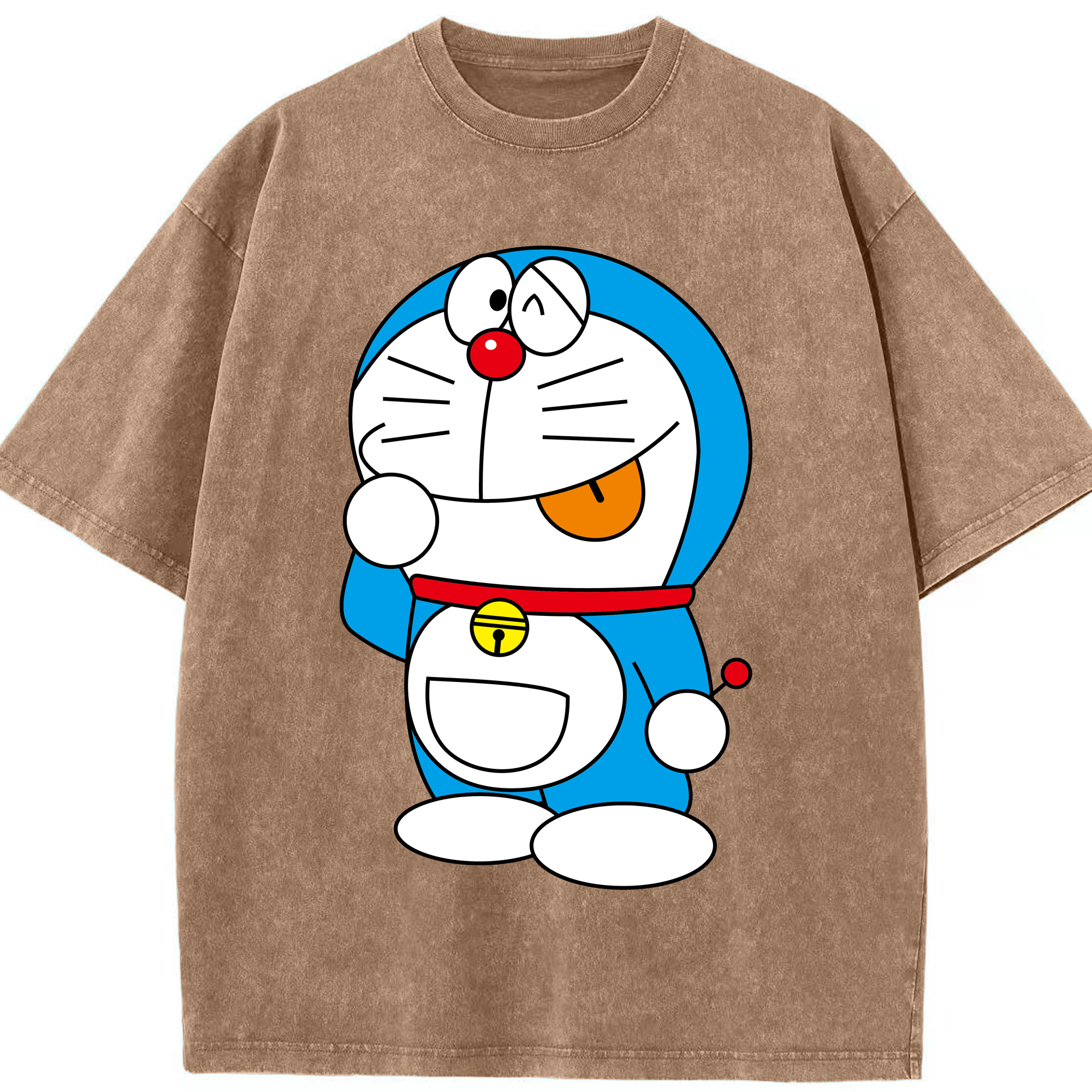 （画像用） ドラえもん Doraemon 綿100% ヴィンテージ風 半袖Tシャツ（フロントプリント）