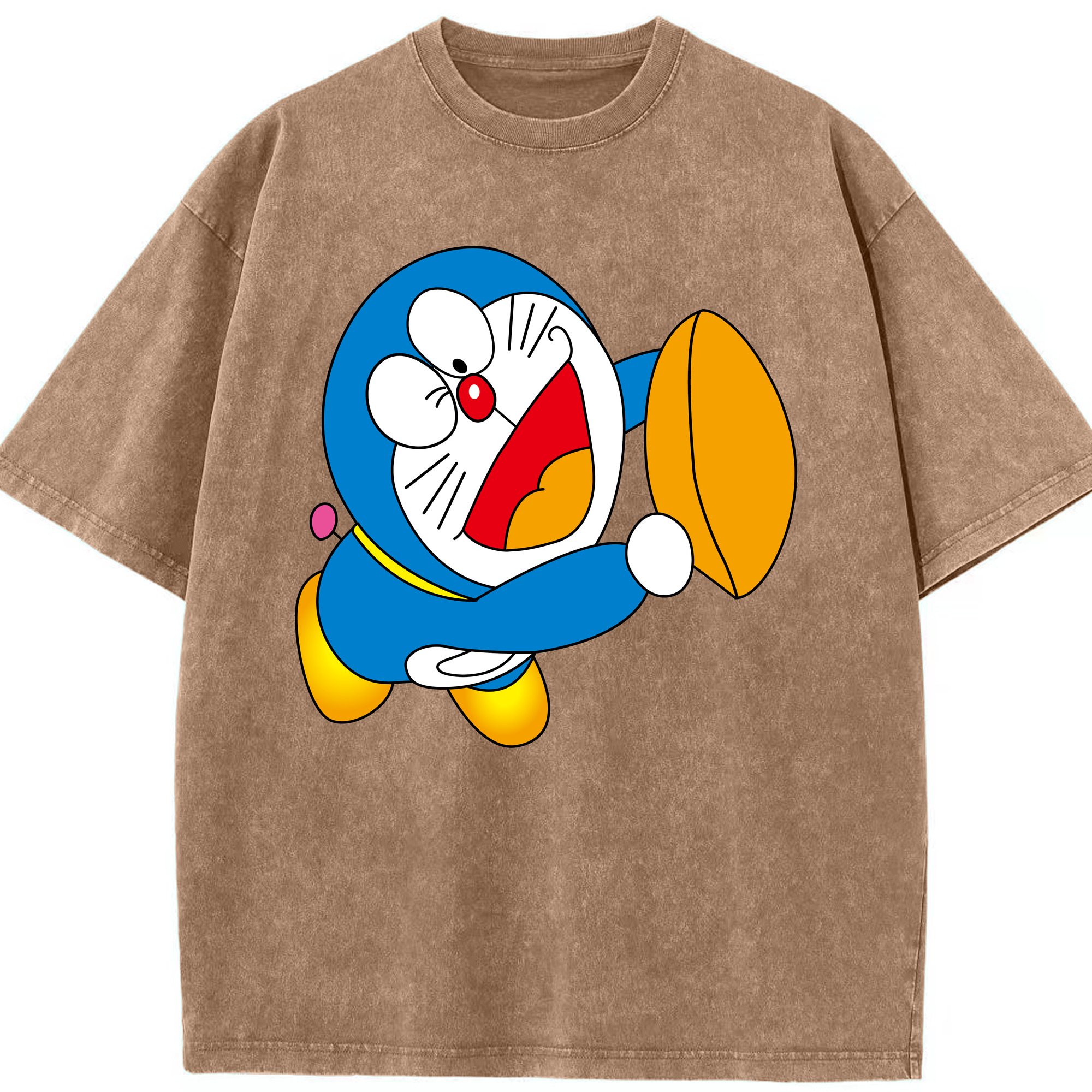 （画像用） ドラえもん Doraemon 綿100% ヴィンテージ風 半袖Tシャツ（フロントプリント）