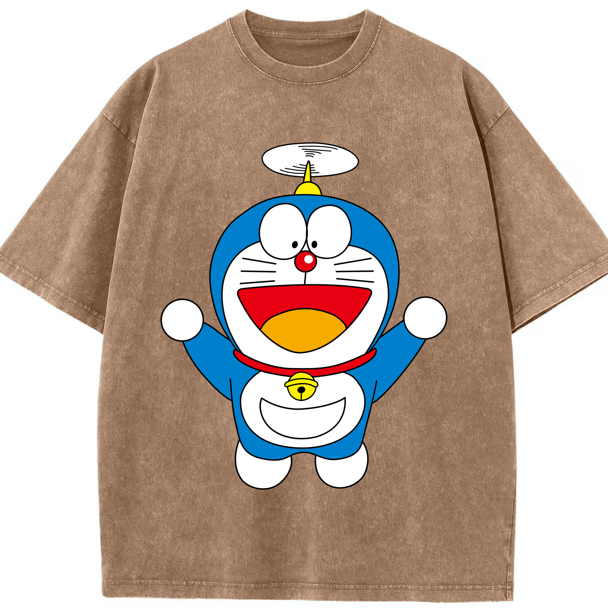 （画像用） ドラえもん Doraemon 綿100% ヴィンテージ風 半袖Tシャツ（フロントプリント）