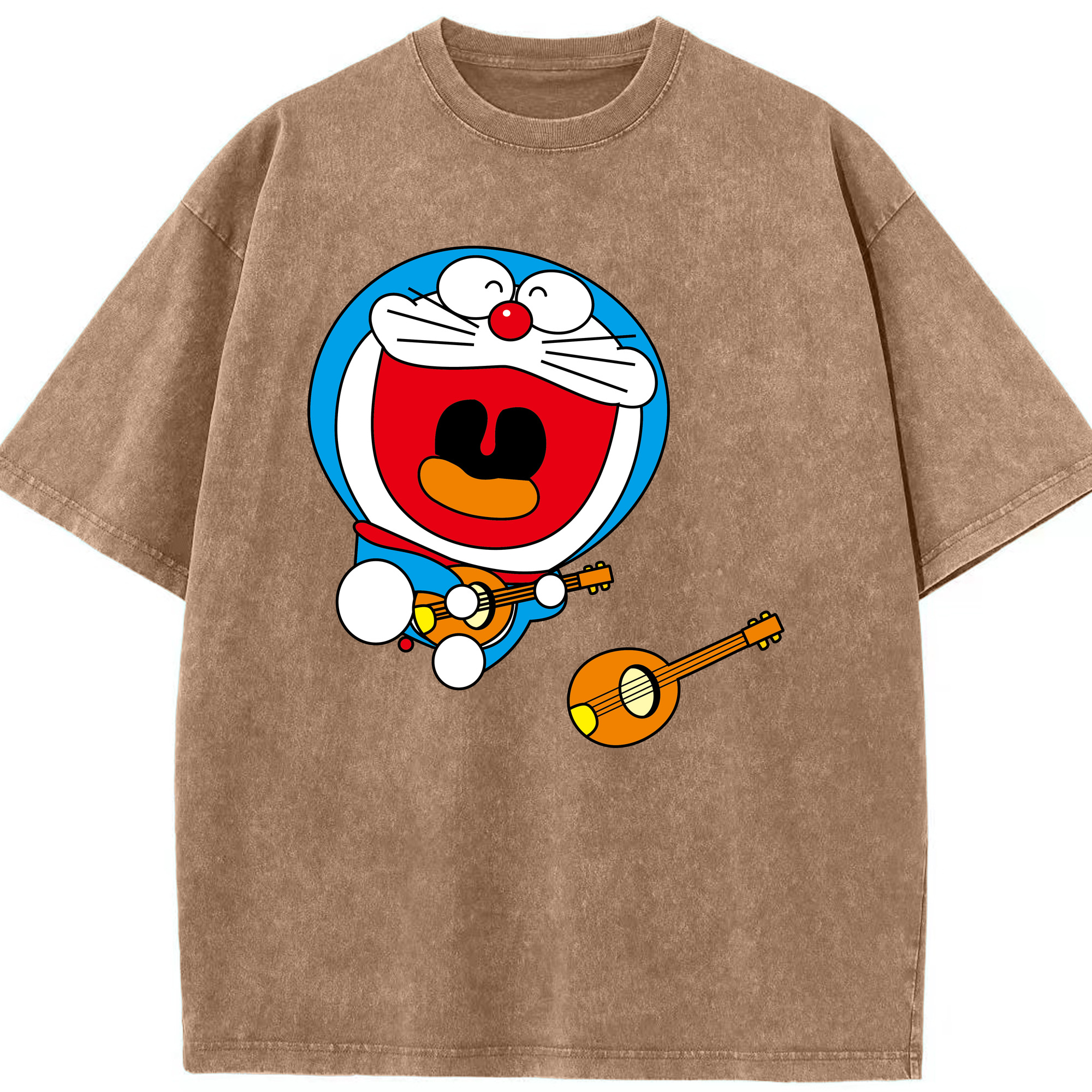 （画像用） ドラえもん Doraemon 綿100% ヴィンテージ風 半袖Tシャツ（フロントプリント）