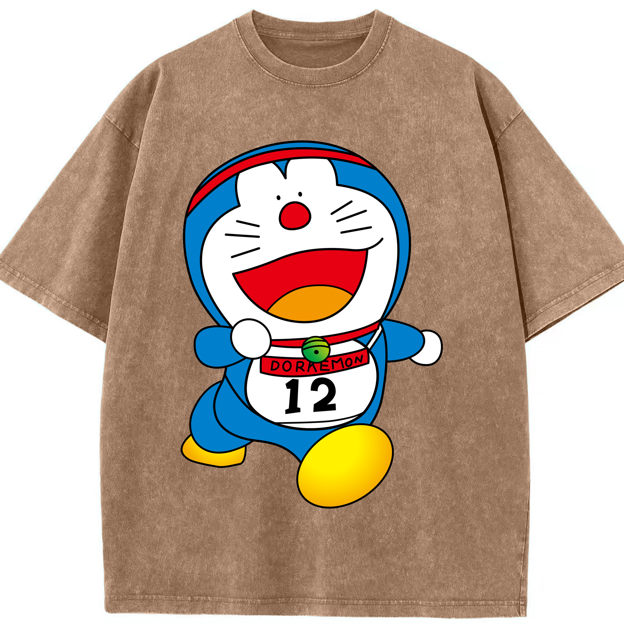 （画像用） ドラえもん Doraemon 綿100% ヴィンテージ風 半袖Tシャツ（フロントプリント）