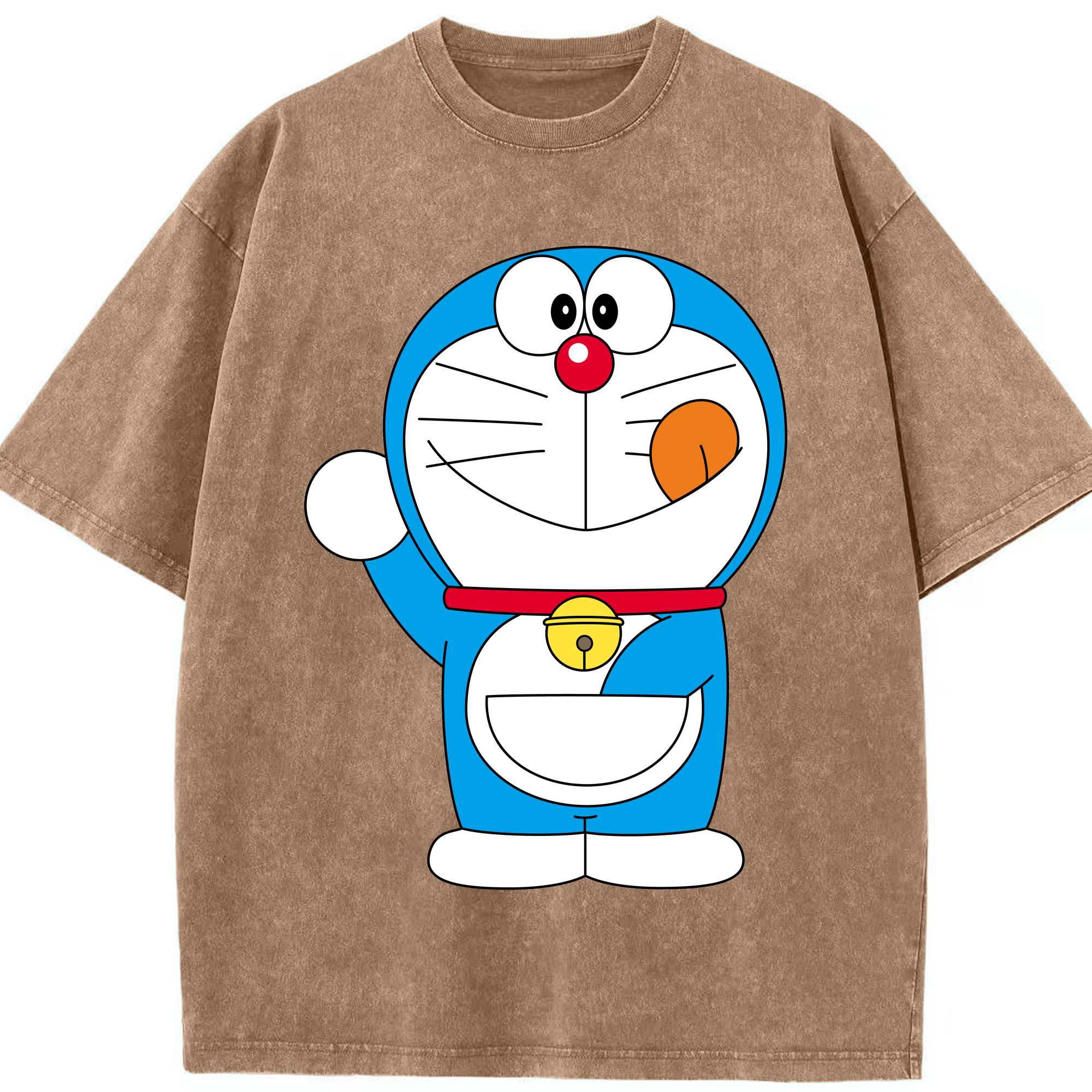 （画像用） ドラえもん Doraemon 綿100% ヴィンテージ風 半袖Tシャツ（フロントプリント）