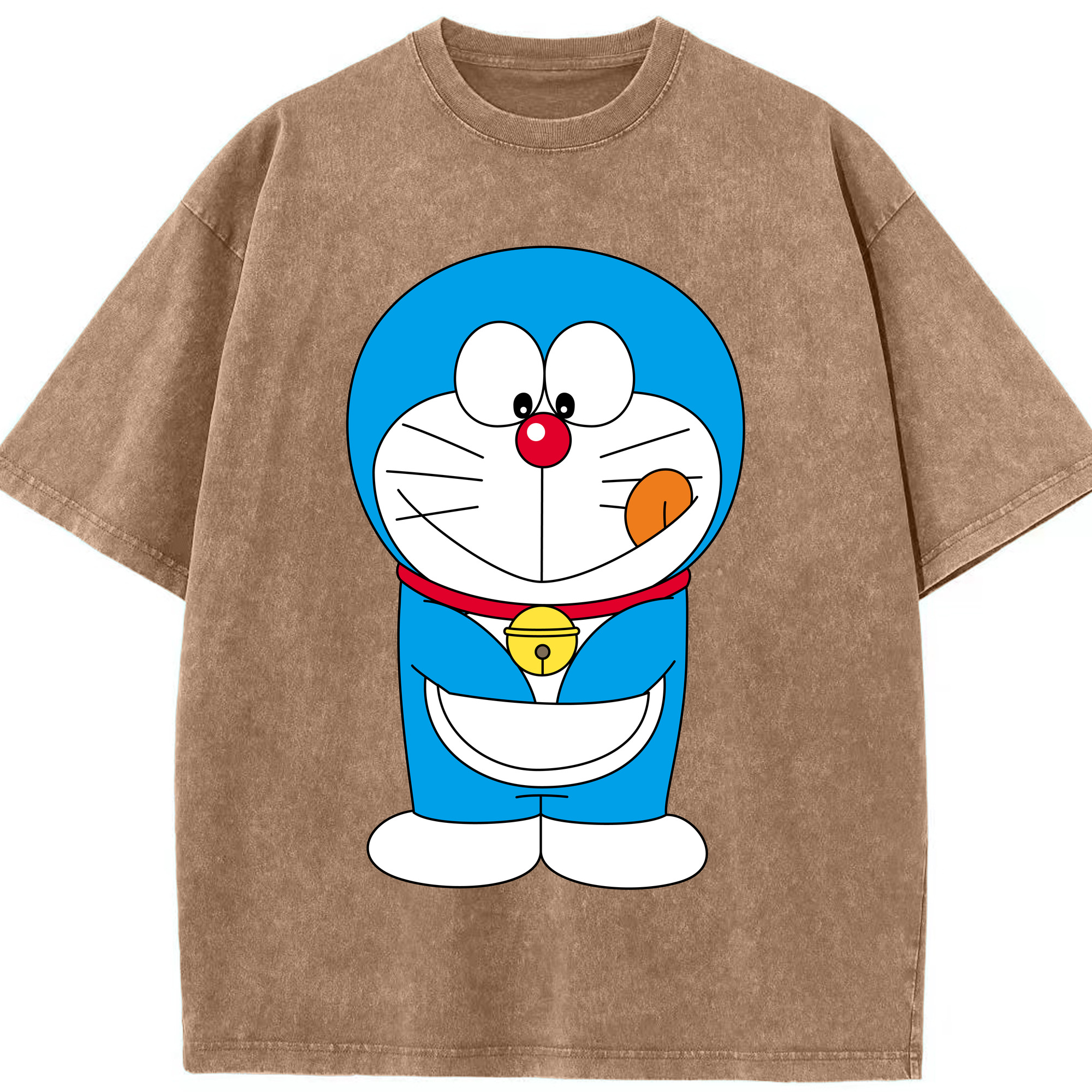 （画像用） ドラえもん Doraemon 綿100% ヴィンテージ風 半袖Tシャツ（フロントプリント）