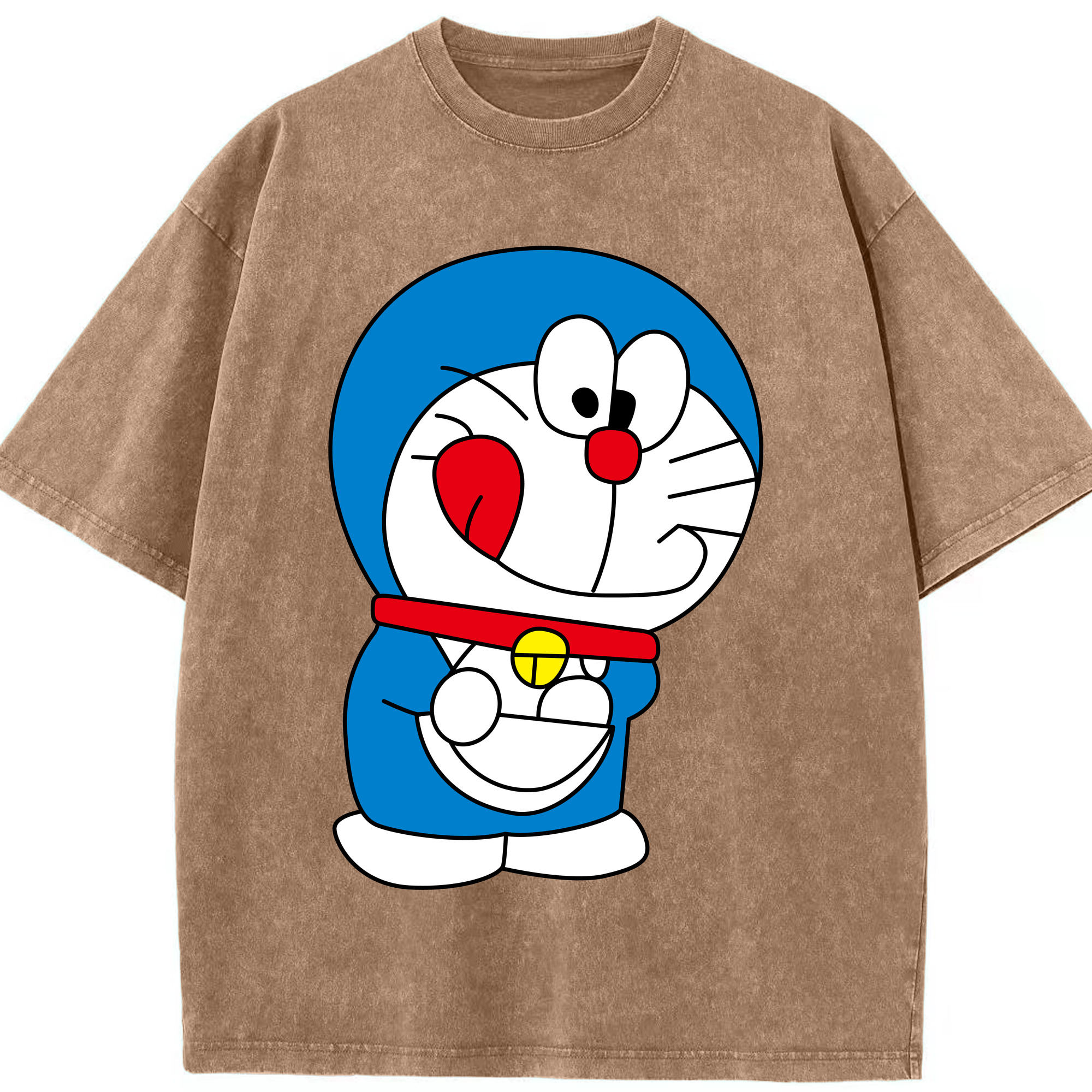（画像用） ドラえもん Doraemon 綿100% ヴィンテージ風 半袖Tシャツ（フロントプリント）