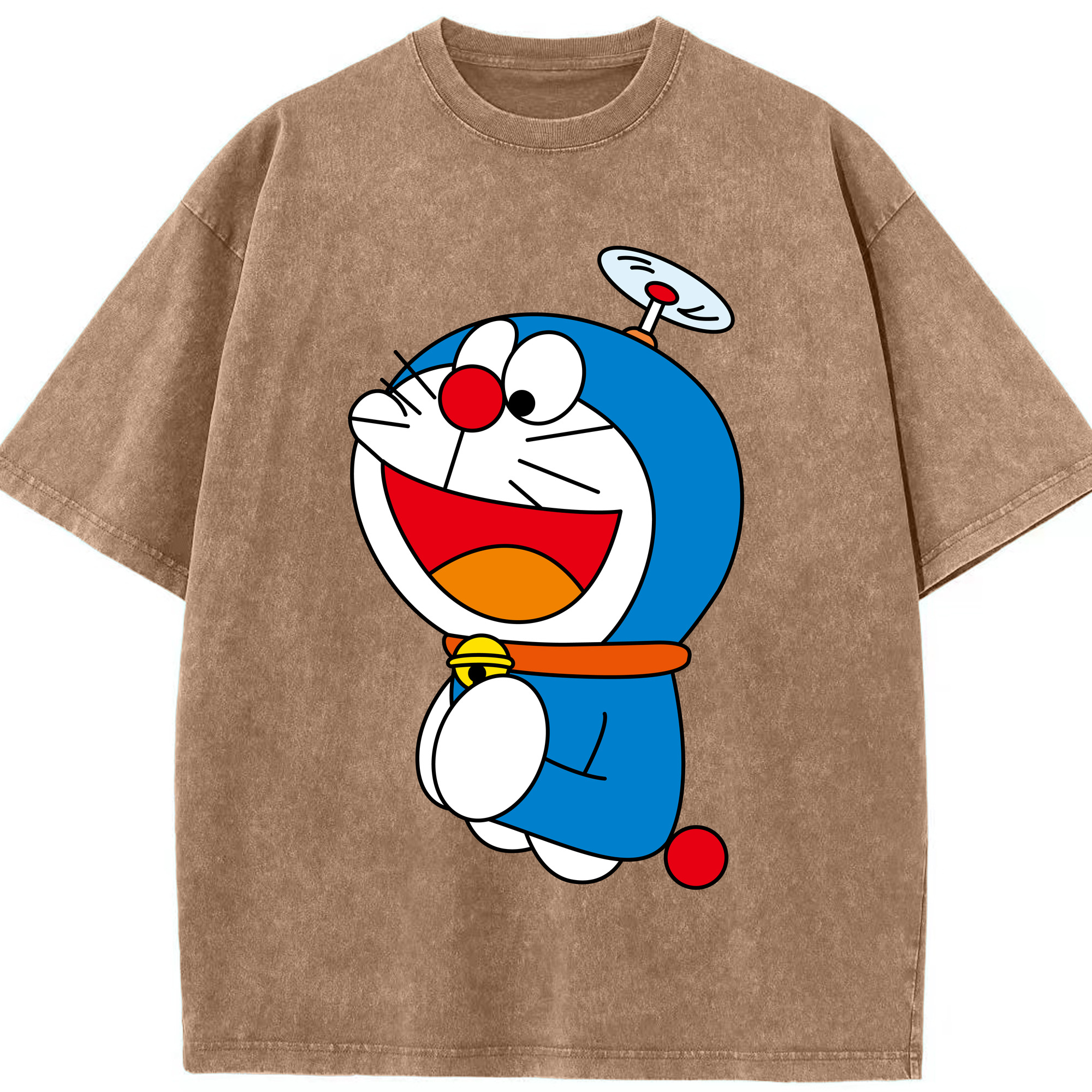 （画像用） ドラえもん Doraemon 綿100% ヴィンテージ風 半袖Tシャツ（フロントプリント）